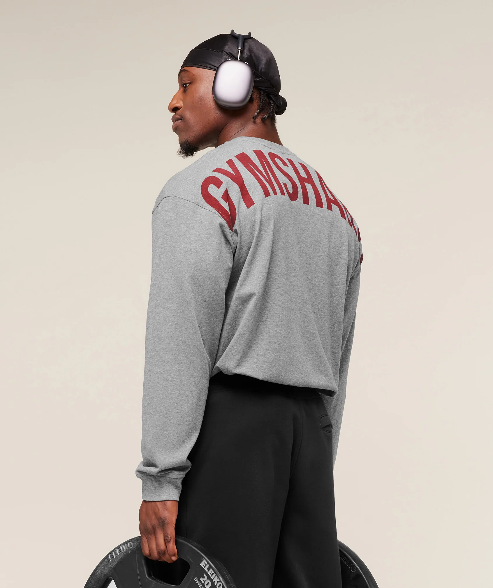 Power Long Sleeve T-Shirt – Charcoal Core Marl - Imagen 2