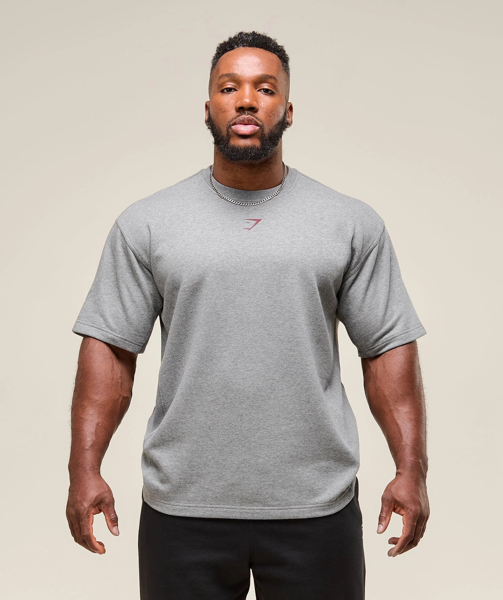 Power Short Sleeve Crew – Charcoal Core Marl