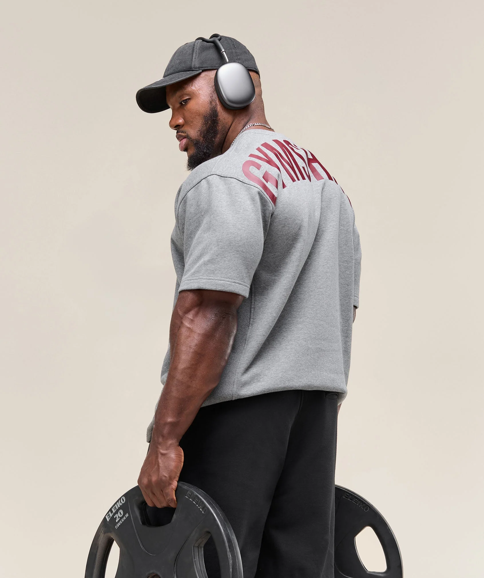 Power Short Sleeve Crew – Charcoal Core Marl - Imagen 2