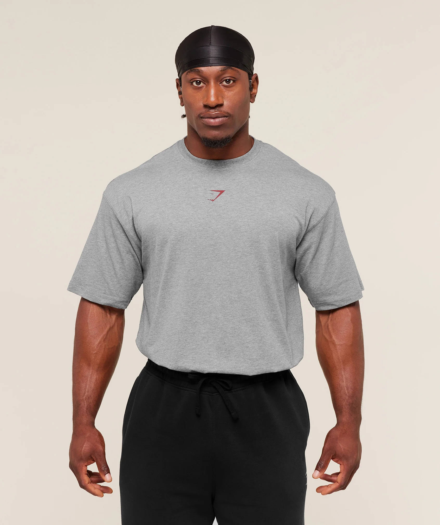 Power T-Shirt – Charcoal Core Marl/Sets Red