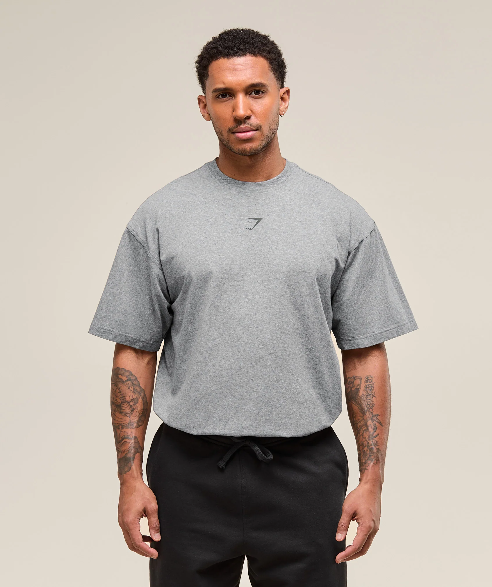 Power T-Shirt – Charcoal Core Marl/Trail Green