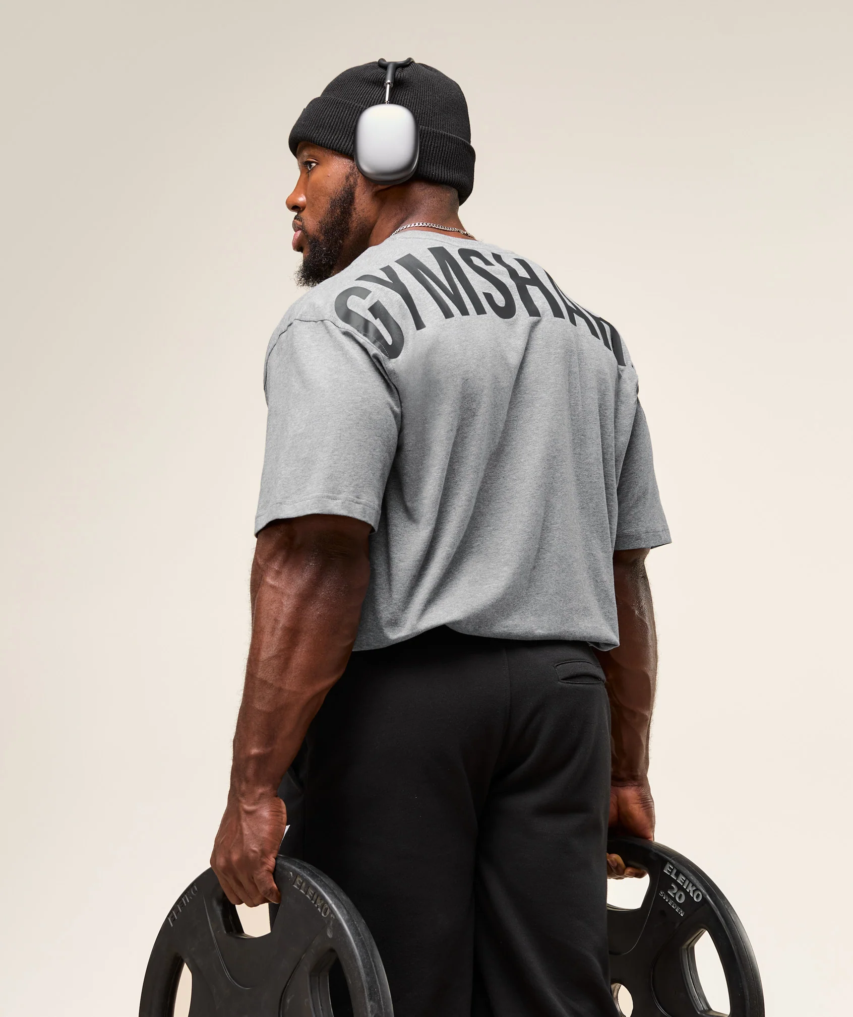 Power T-Shirt – Charcoal Core Marl/Black - Imagen 2