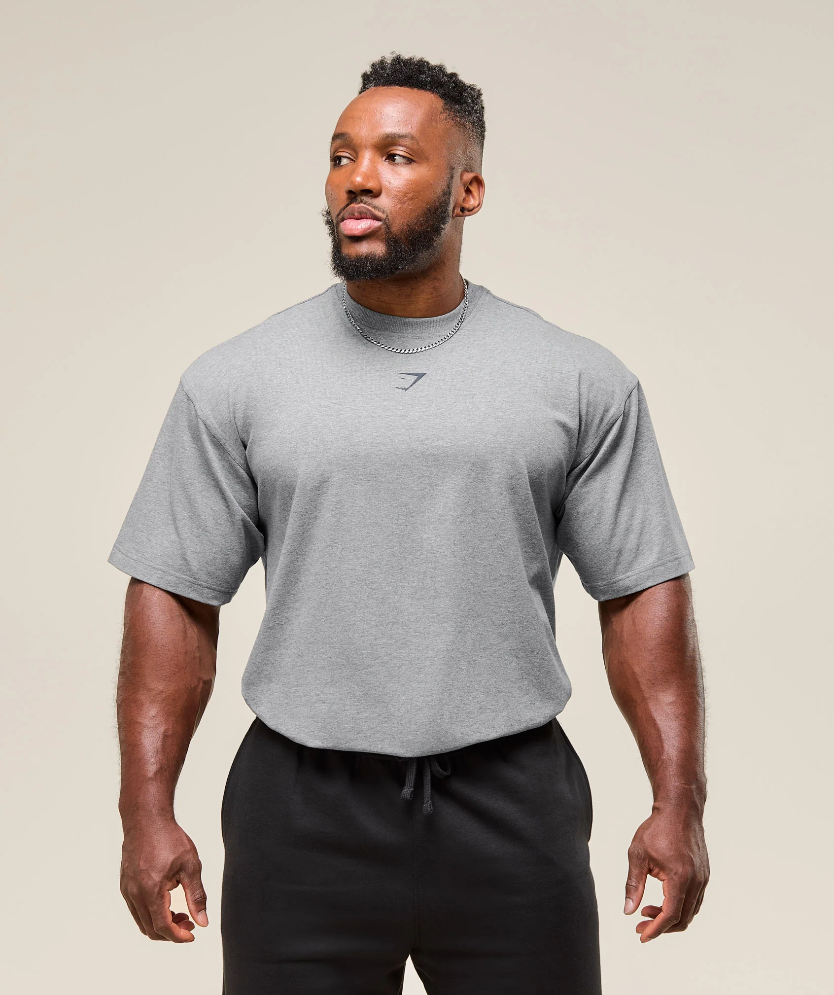 Power T-Shirt – Charcoal Core Marl/Heavy Blue