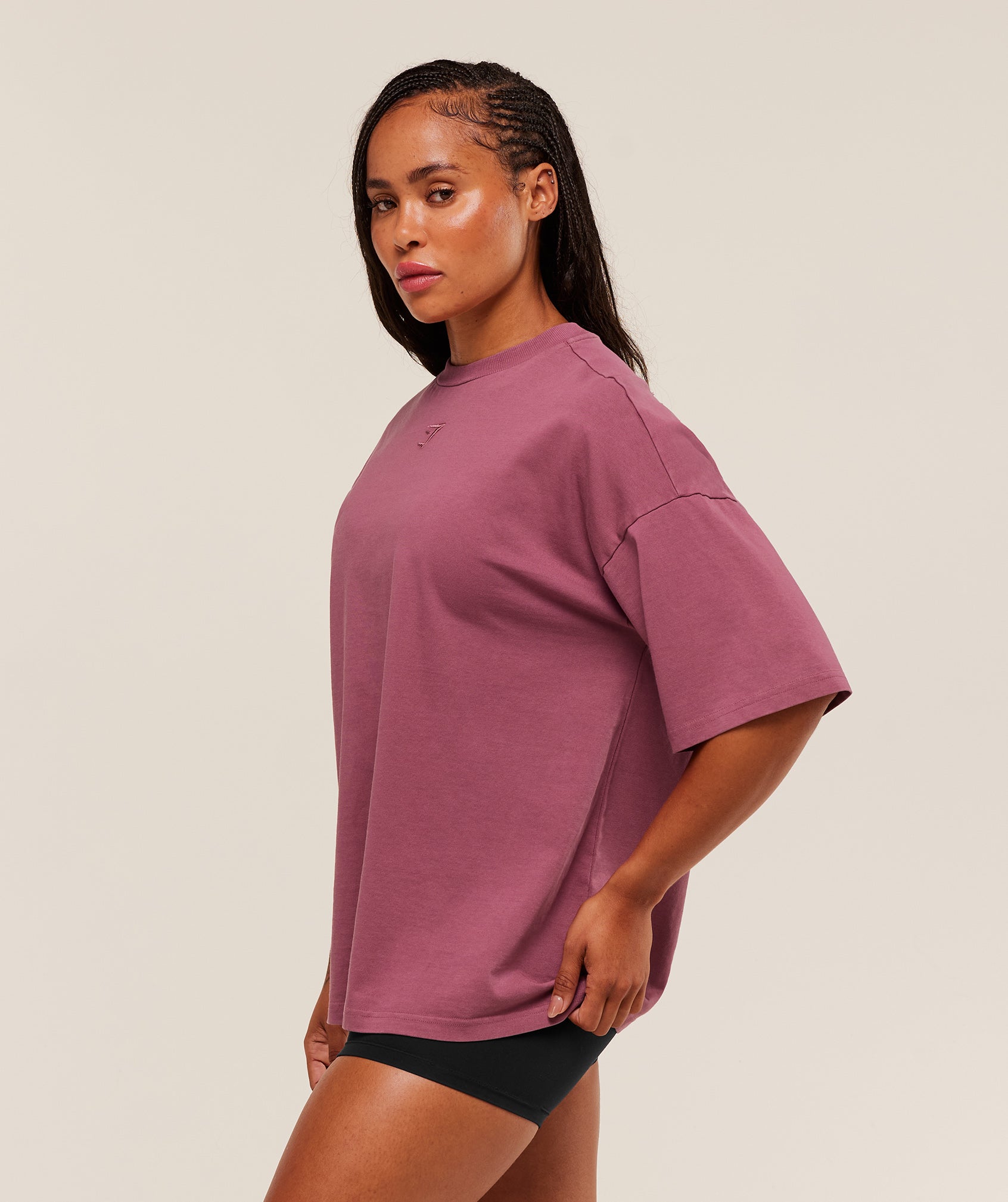 Power Washed Oversized T-Shirt – Reset Pink/Acid Wash Small Ball - Imagen 2