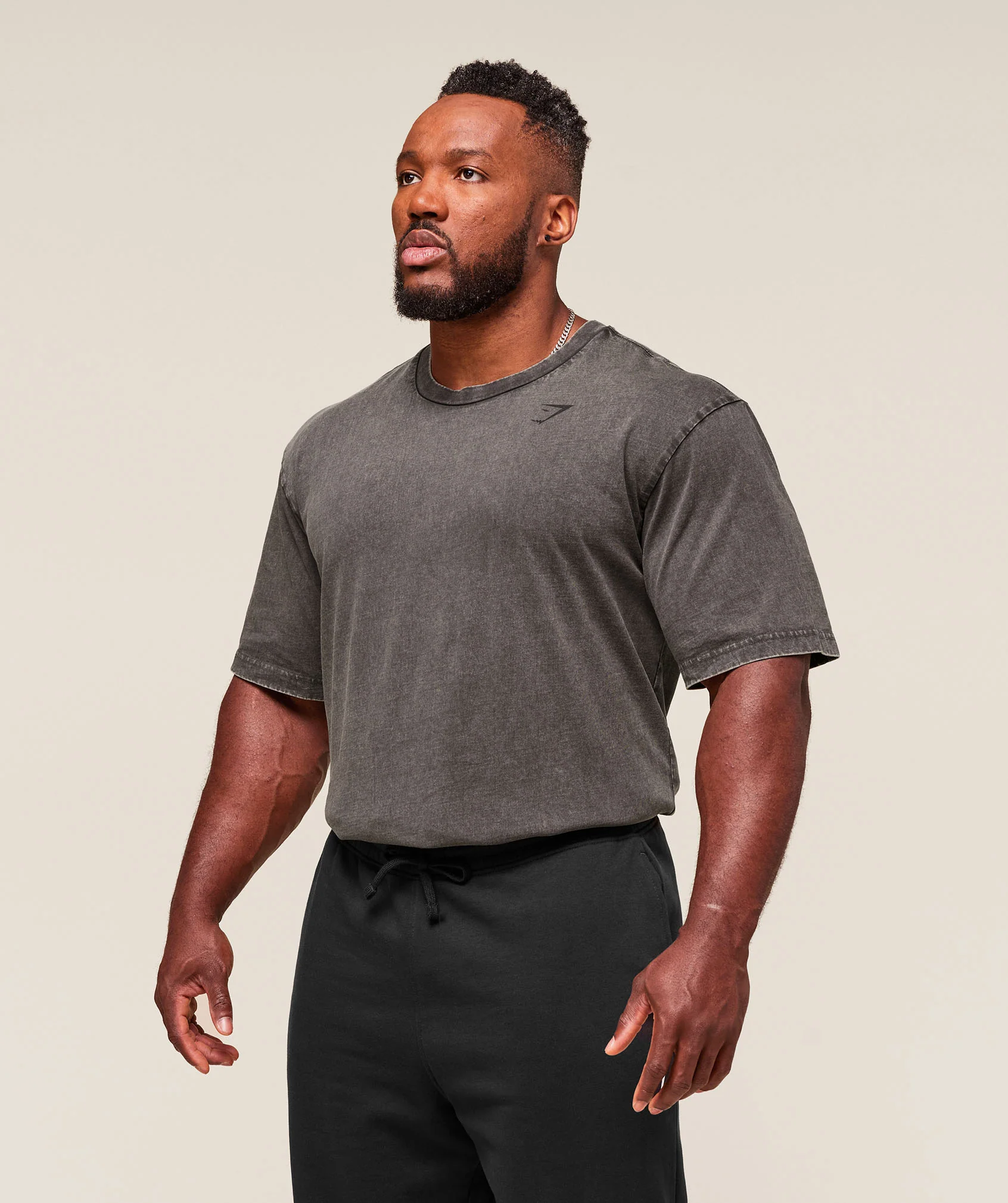 Power Washed T-Shirt – Onyx Grey/Acid Wash Small Ball - Imagen 2