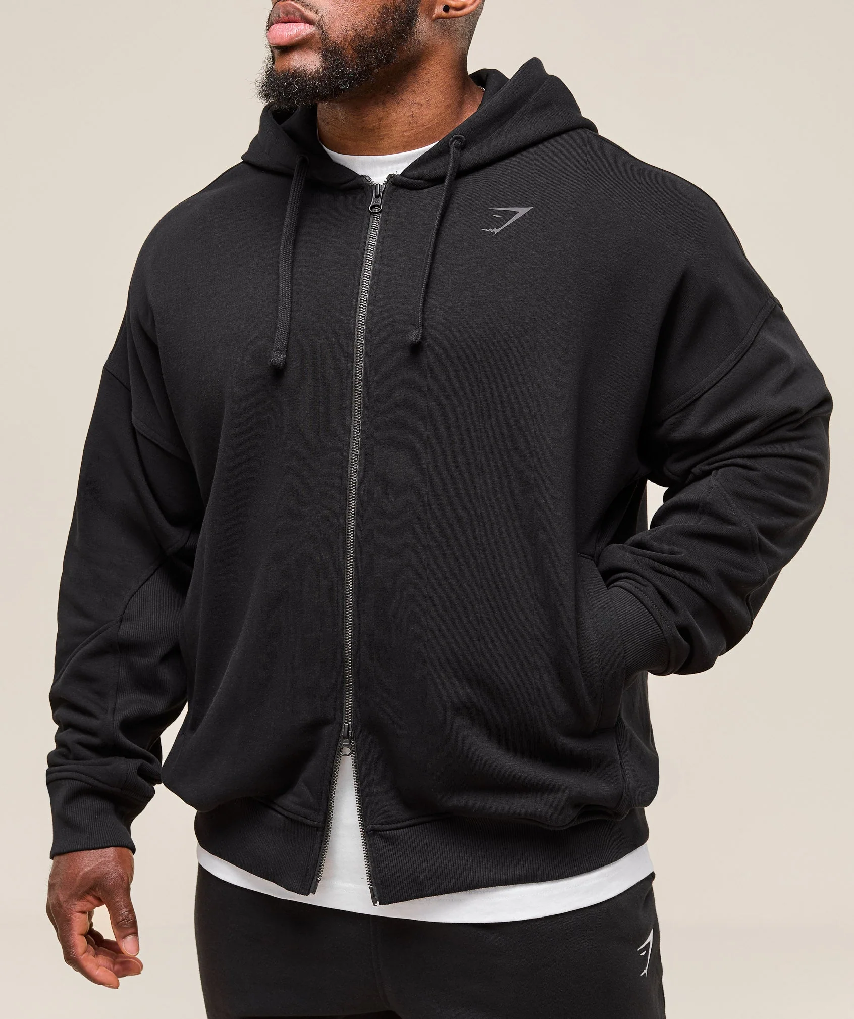 Power Zip Up Hoodie – Black - Imagen 2