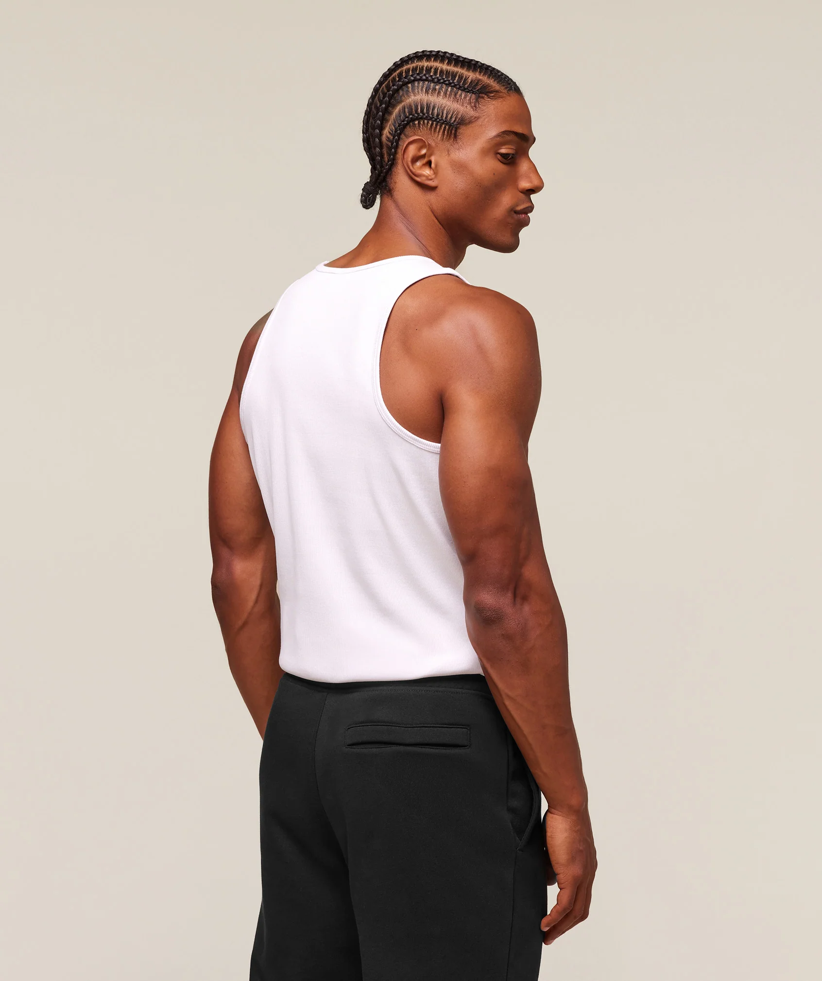 Premium Ribbed Tank – White