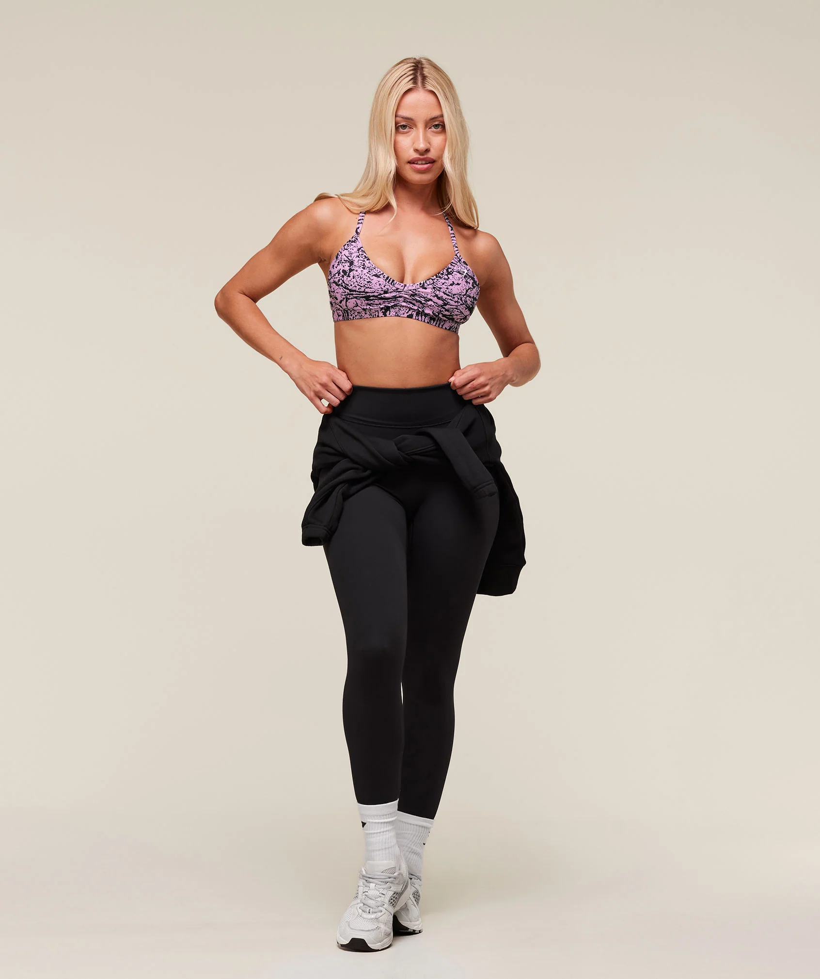 Printed Minimal Sports Bra – Sour Pink - Imagen 2