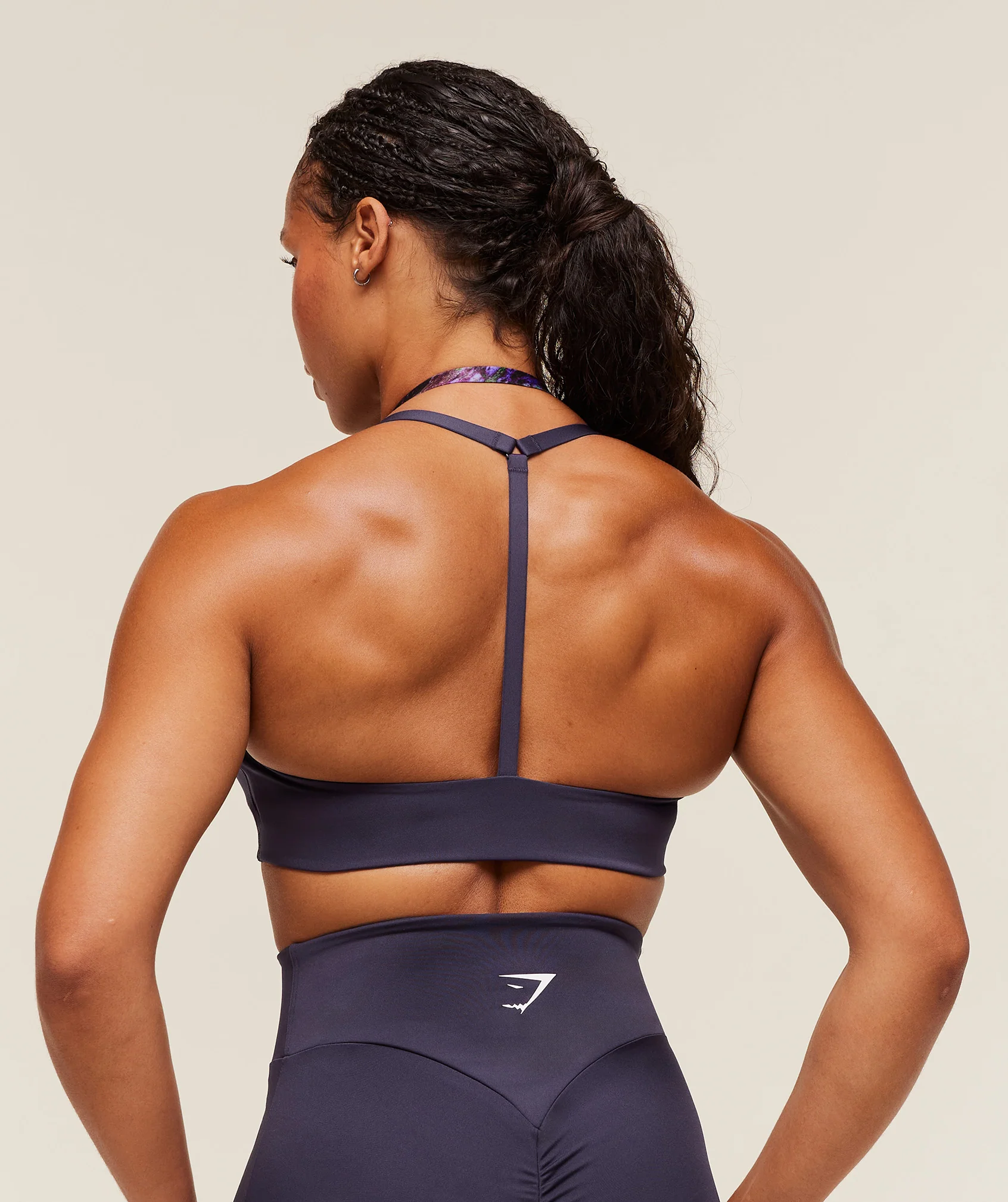 Reps T Back Sports Bra – Midnight Purple/Morning Blue