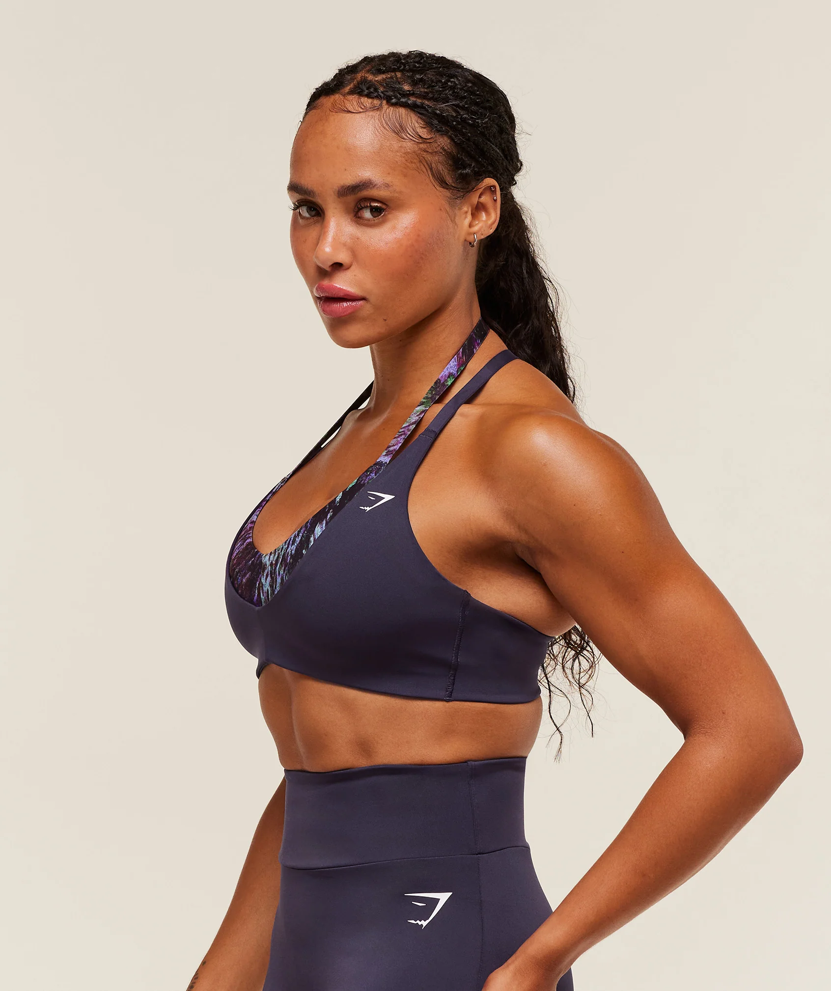 Reps T Back Sports Bra – Midnight Purple/Morning Blue - Imagen 2