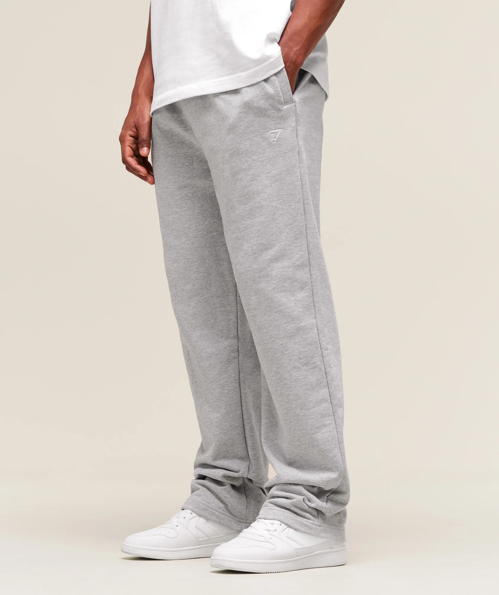 Rest Day Essentials Straight Leg Joggers – Light Grey Marl - Imagen 2