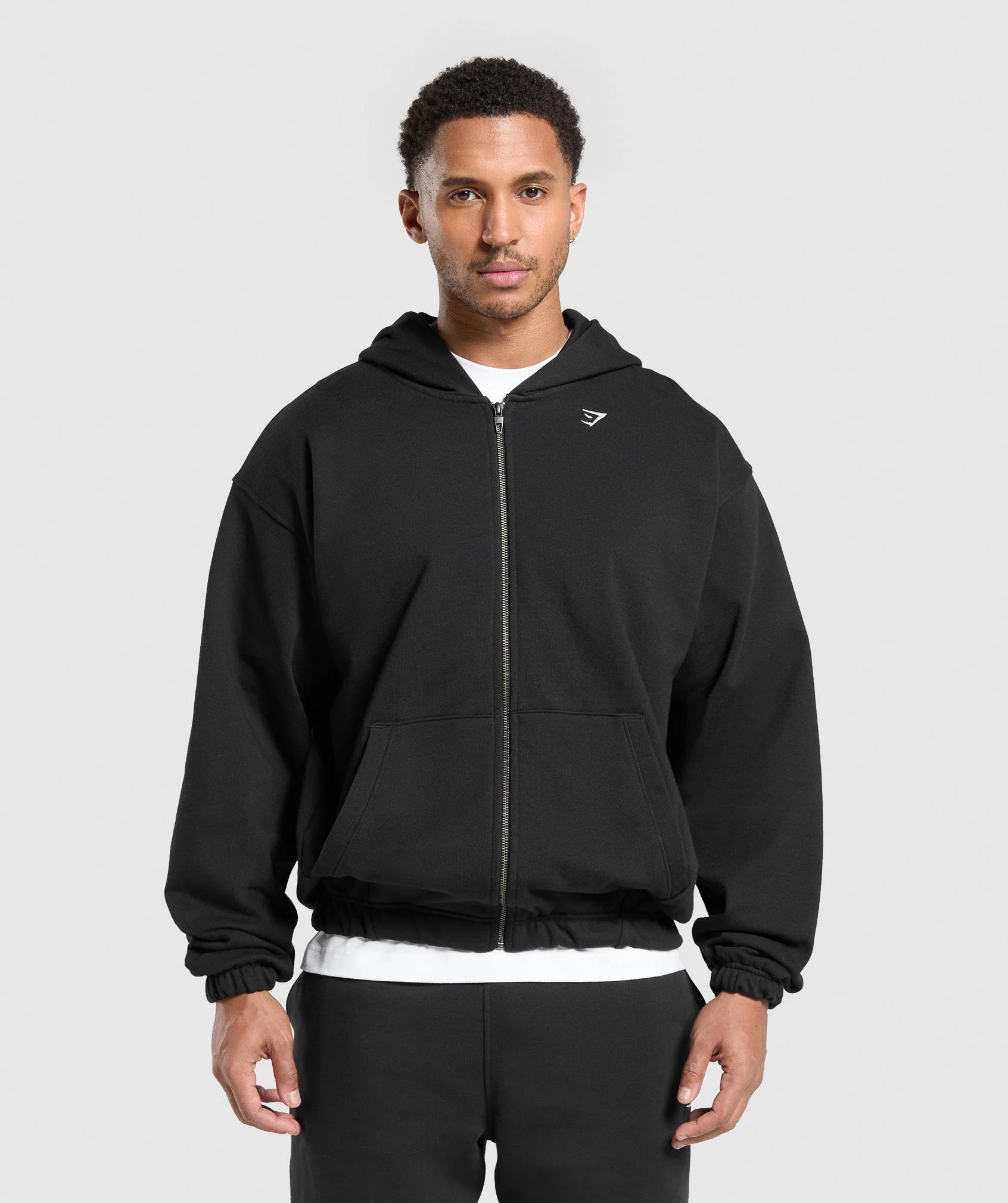Rest Day Essentials Zip Hoodie – Black