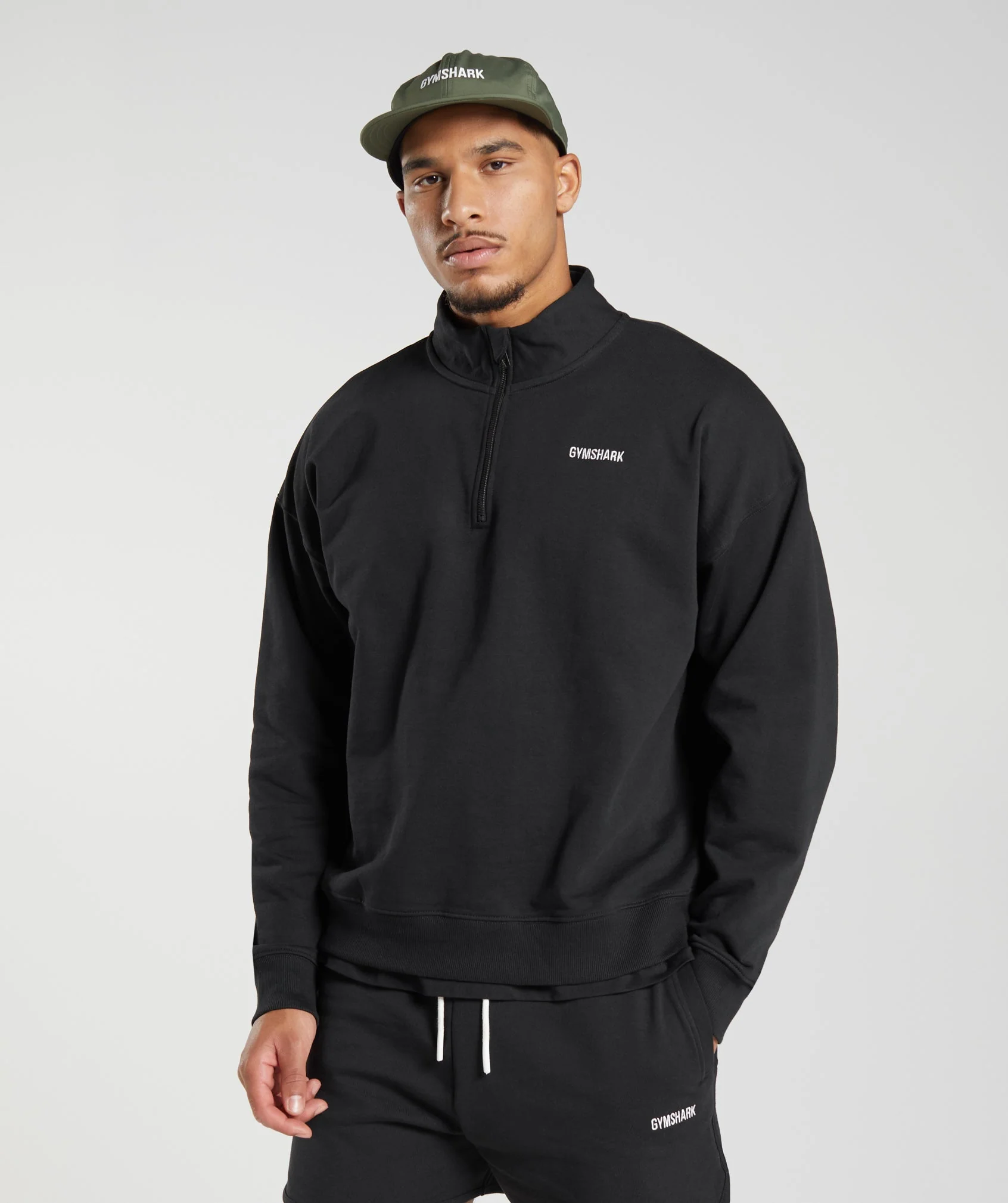 Rest Day Sweats 1/4 Zip – Black