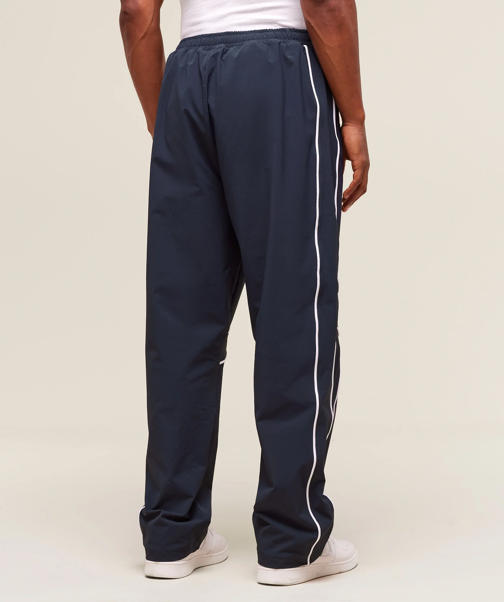 Retro Crinkle Track Pants – Heavy Blue
