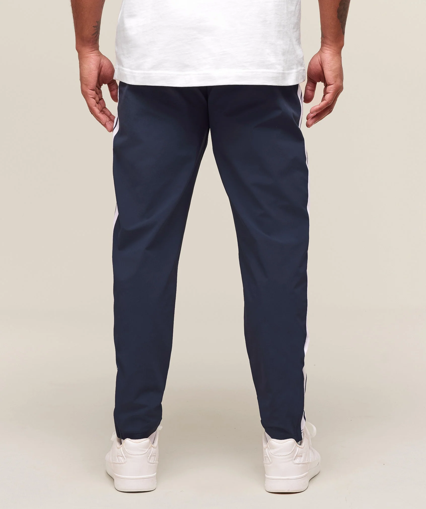 Retro Side Stripe Joggers – Heavy Blue