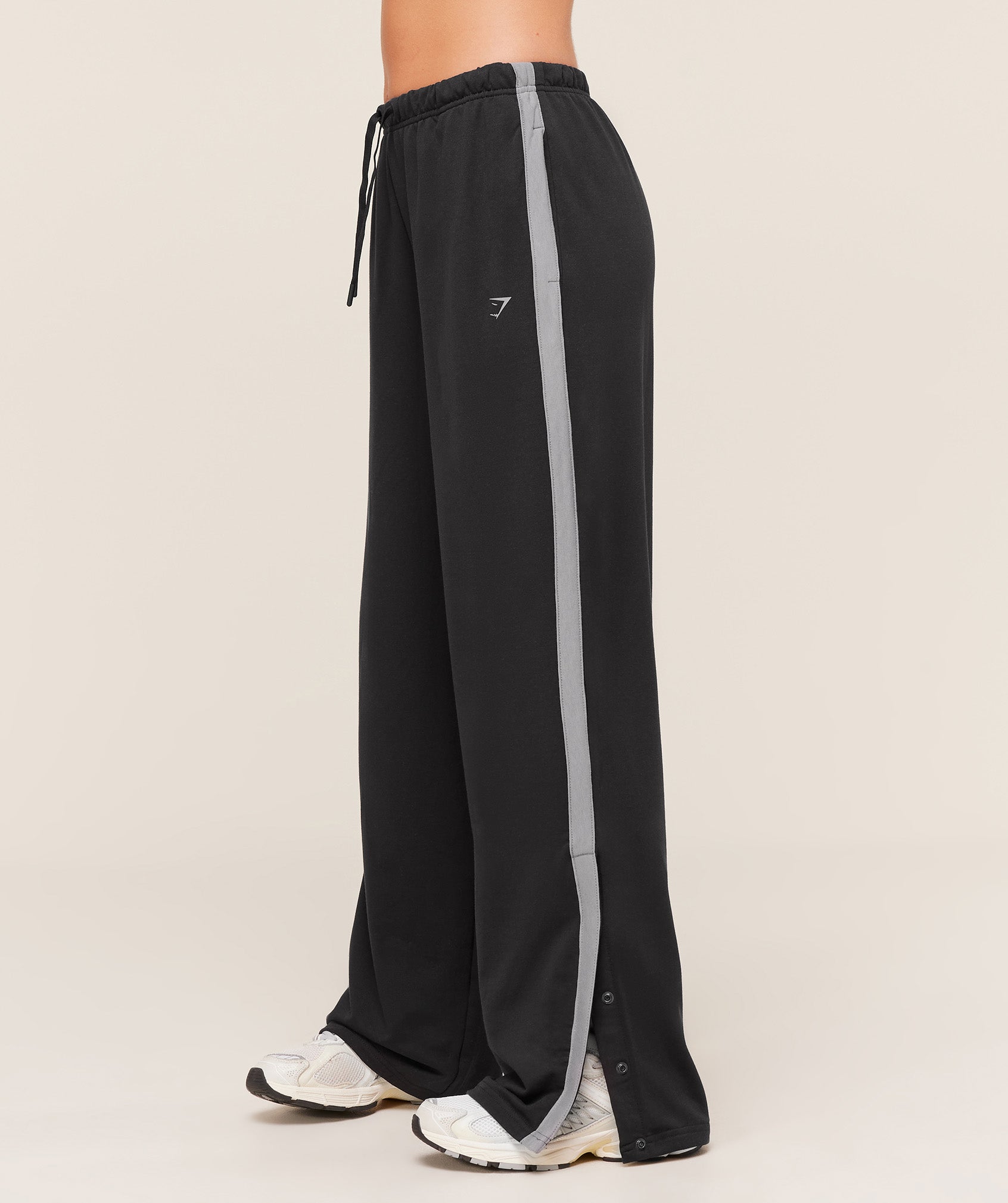 Retro Stripe Snap Pant – Black/Medium Grey