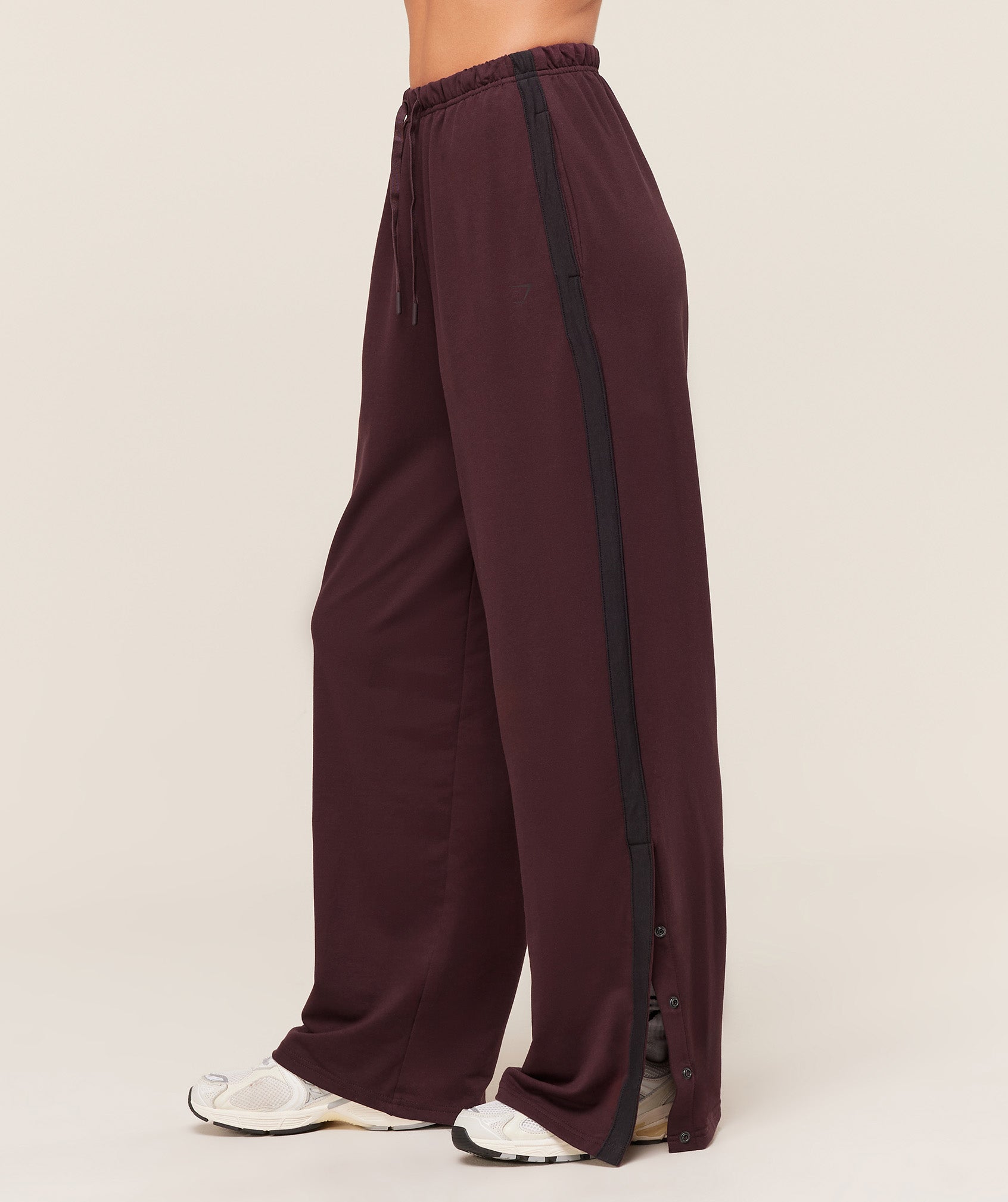 Retro Stripe Snap Pant – Cherry Purple/Black