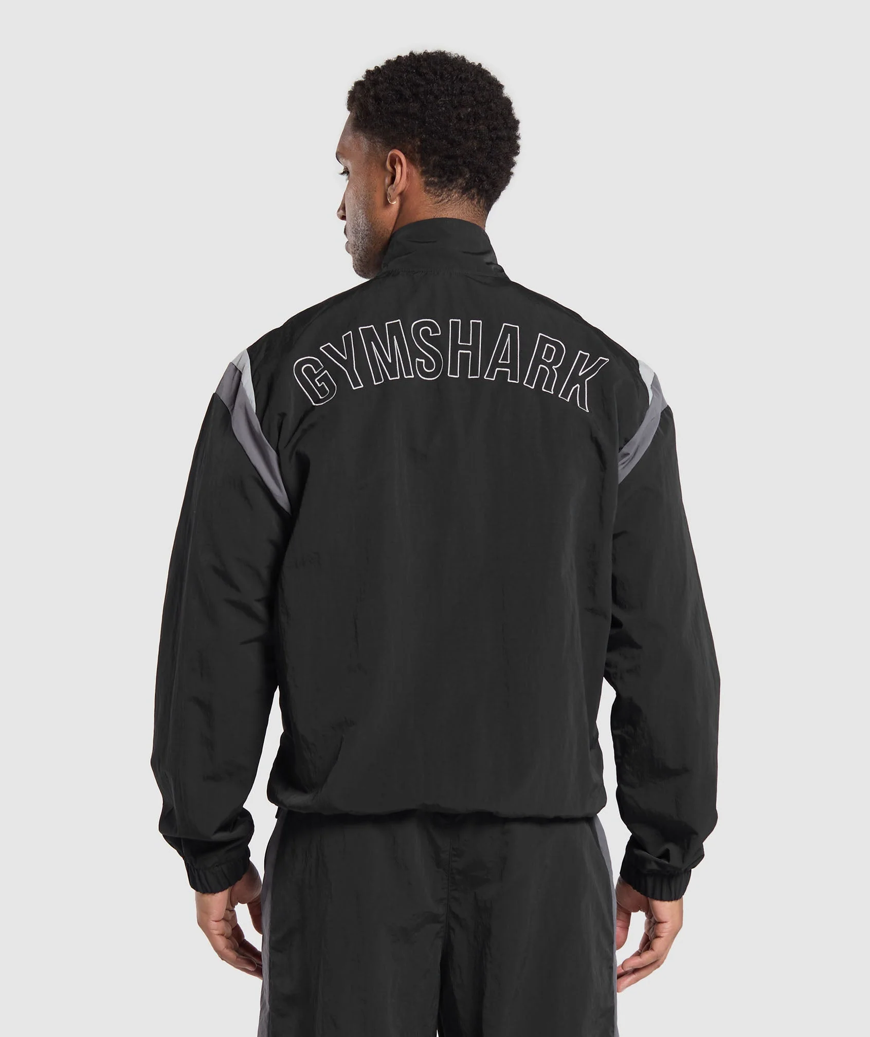 Retro Track Jacket – Black/Dark Grey/Smokey Grey