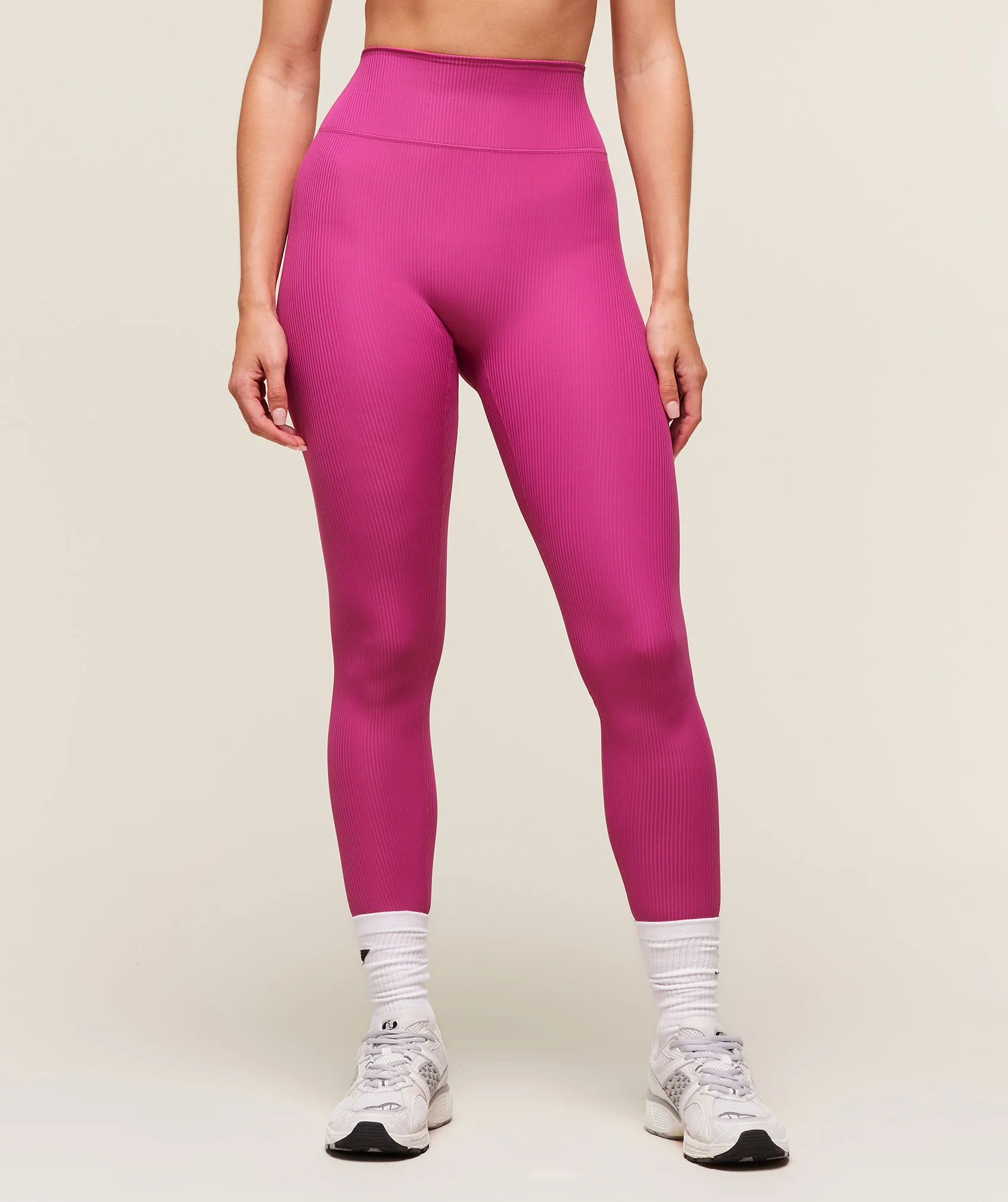 Ribbed Contour Leggings – Winning Pink