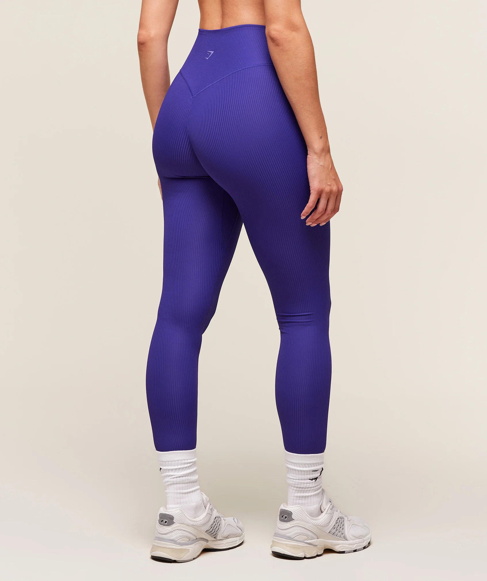 Ribbed Contour Leggings – Cobalt Purple