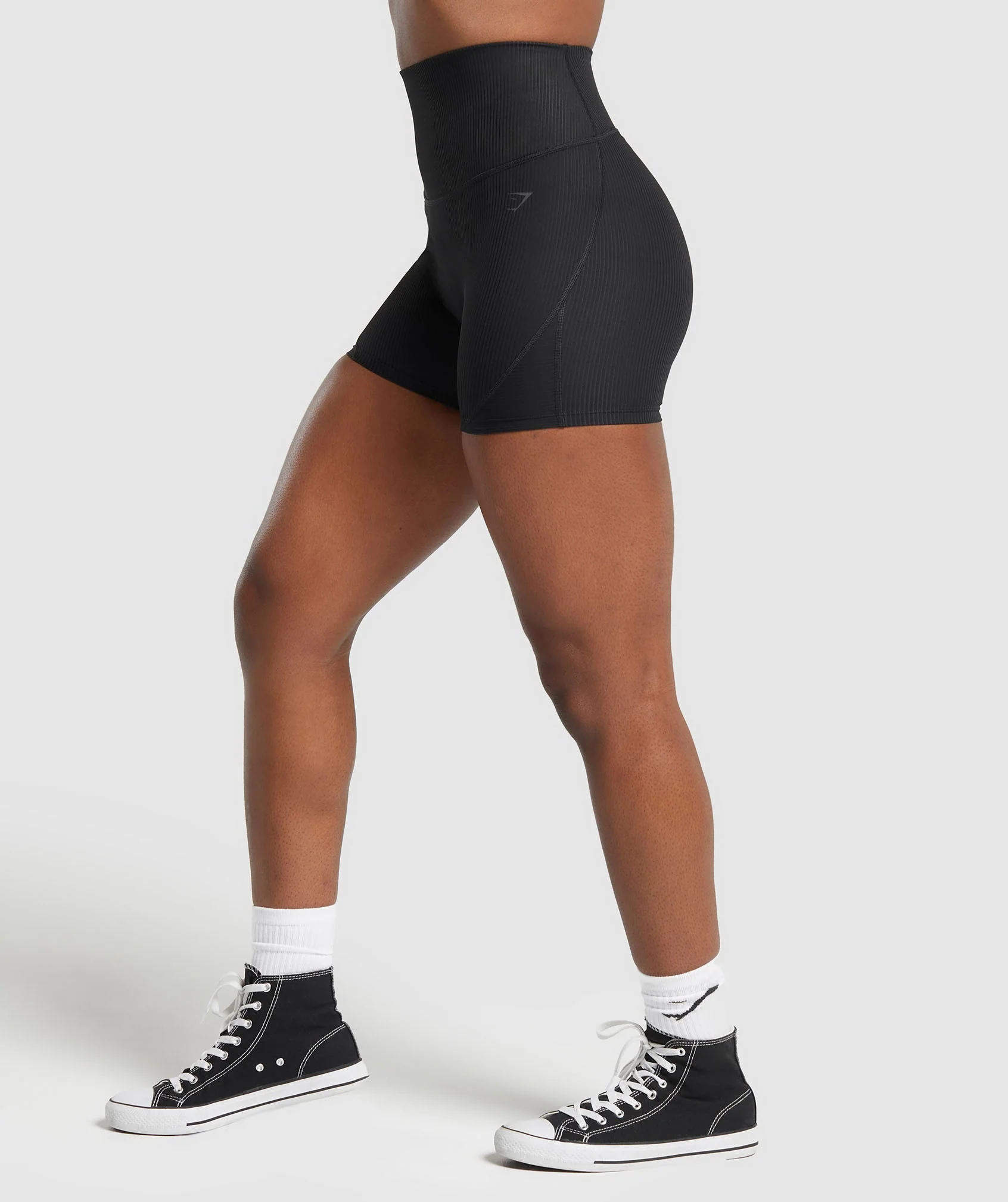 Ribbed Shorts – Black - Imagen 2