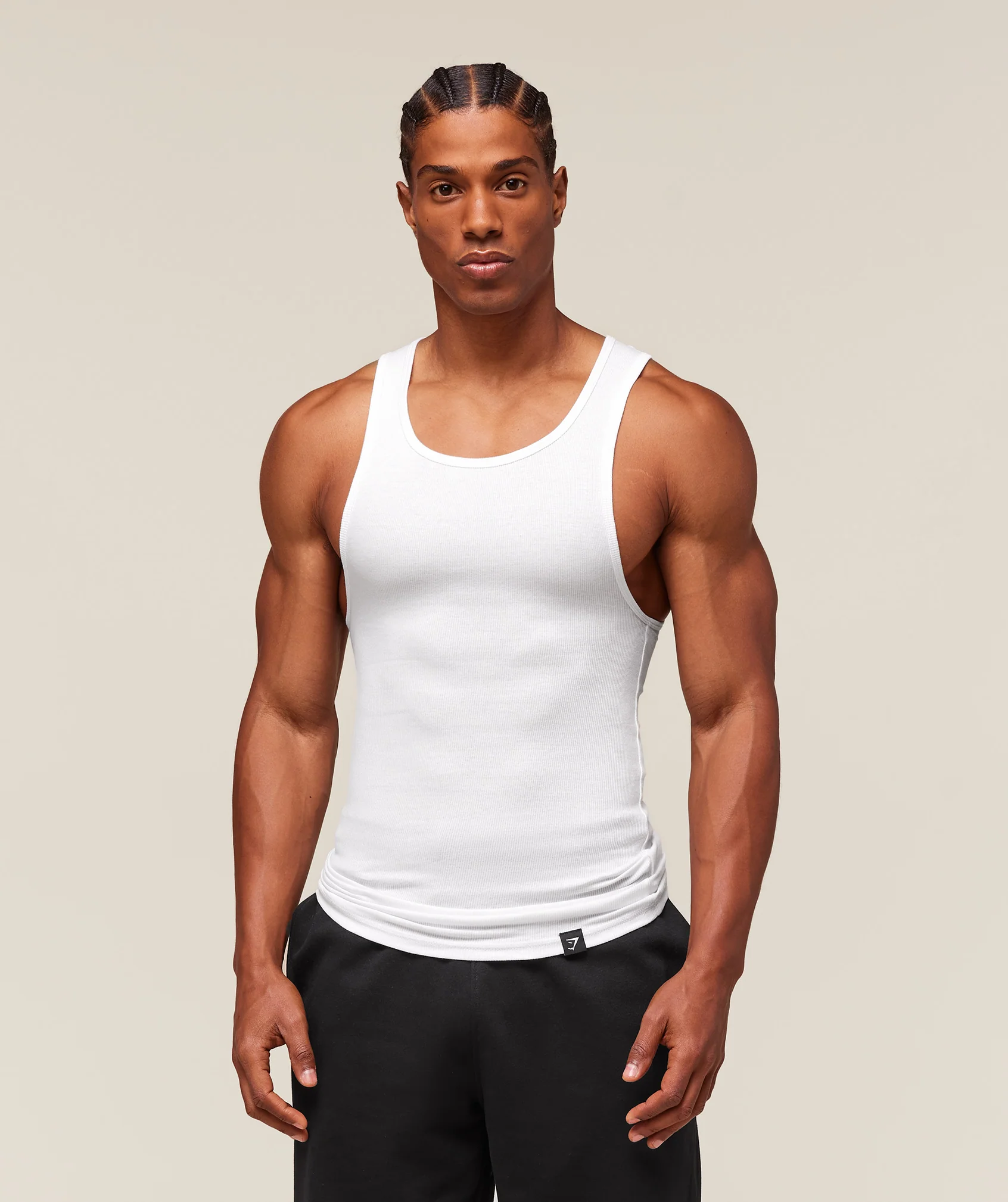 Ribbed Tank 1PK – White