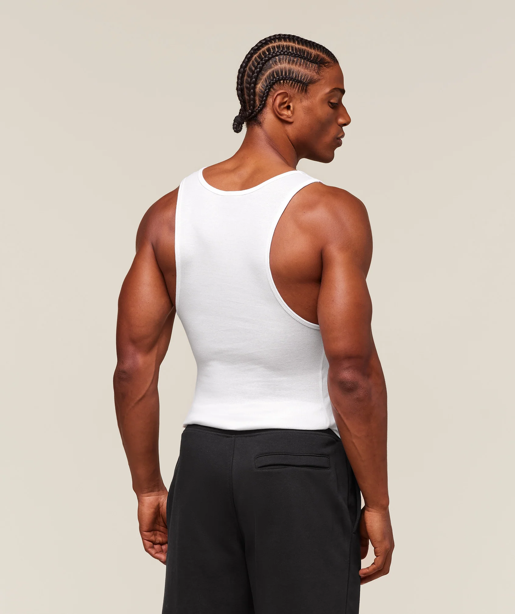 Ribbed Tank 1PK – White - Imagen 2