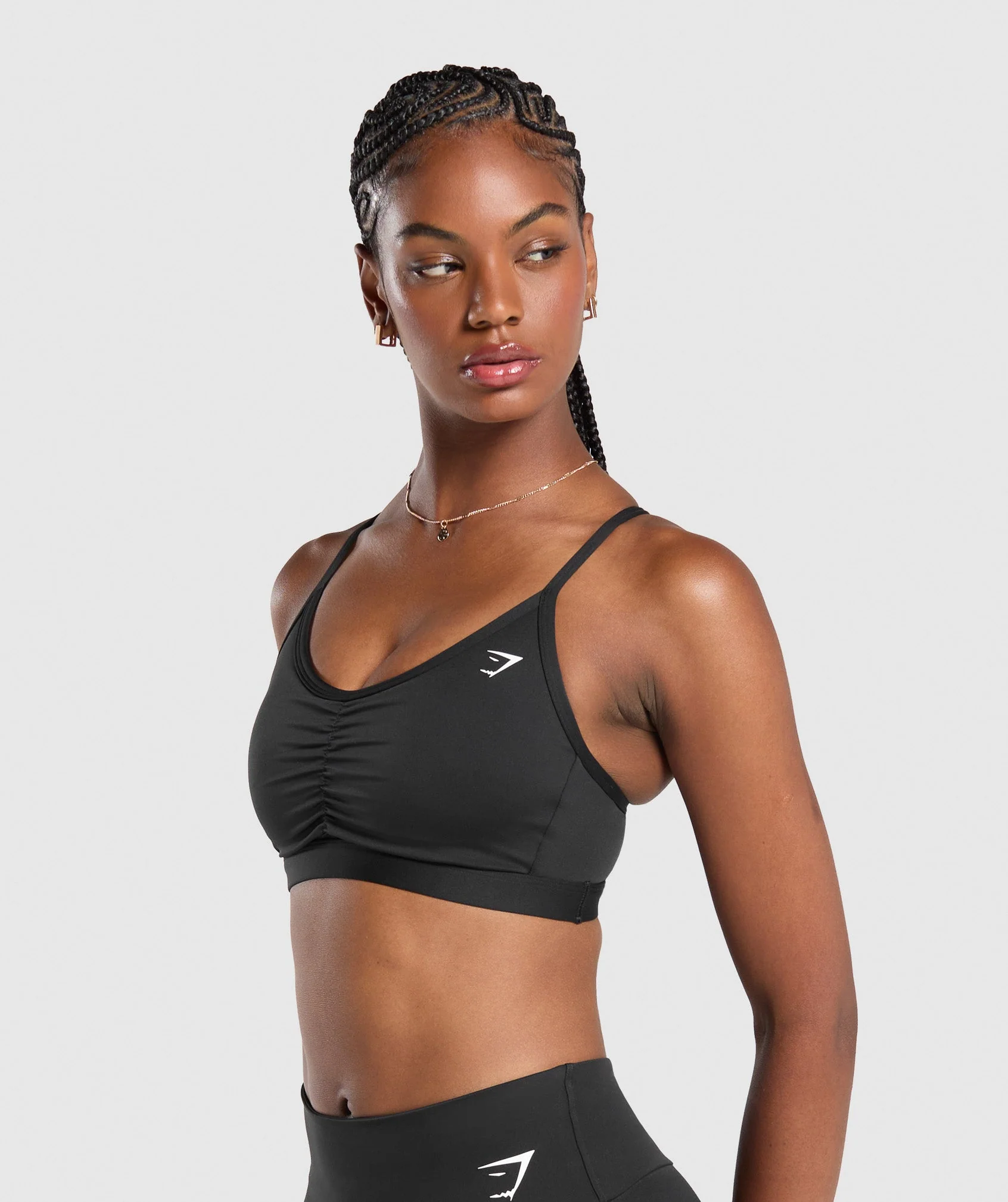 Ruched Sports Bra – Black - Imagen 2