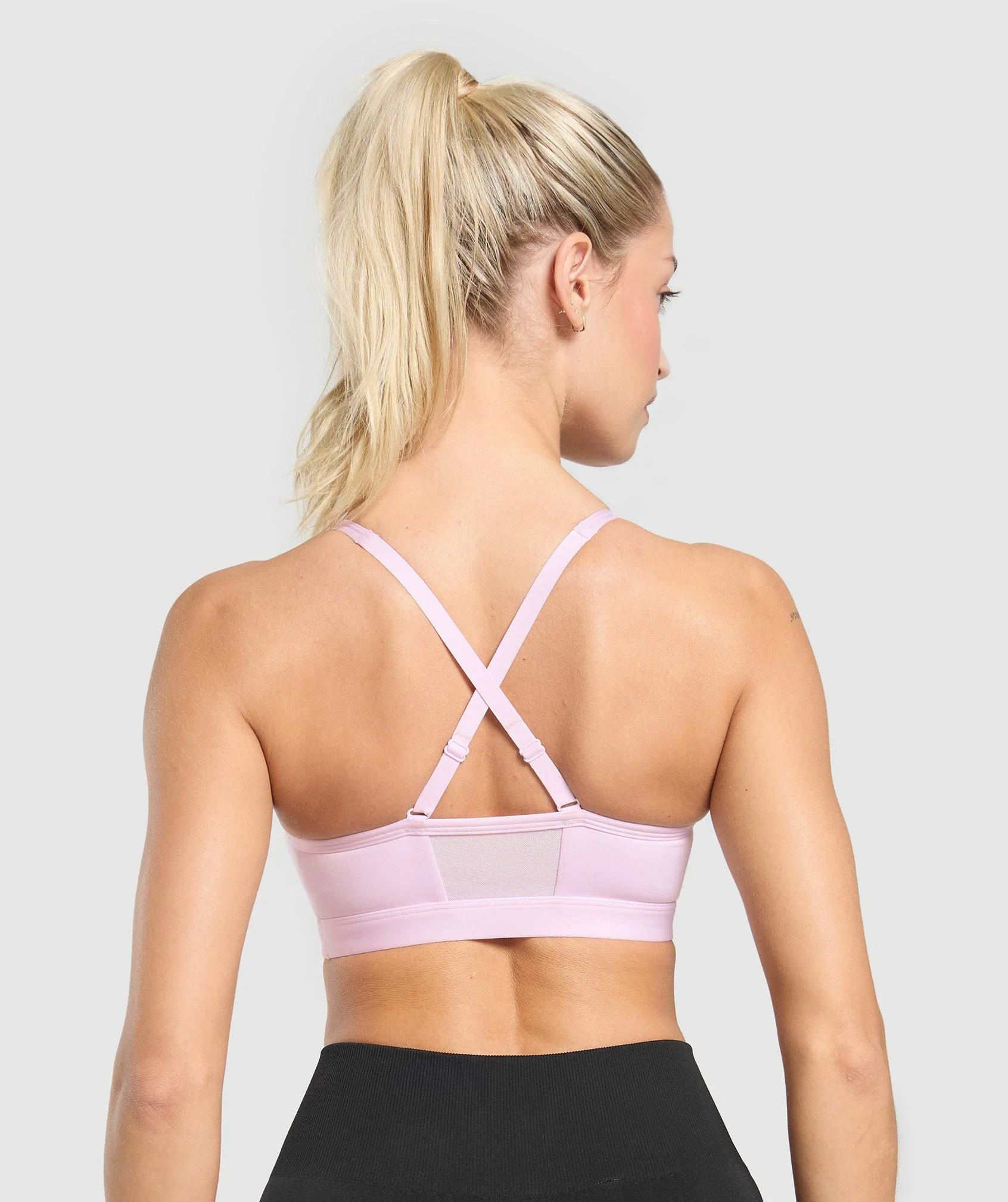 Ruched Sports Bra – Ice Pink