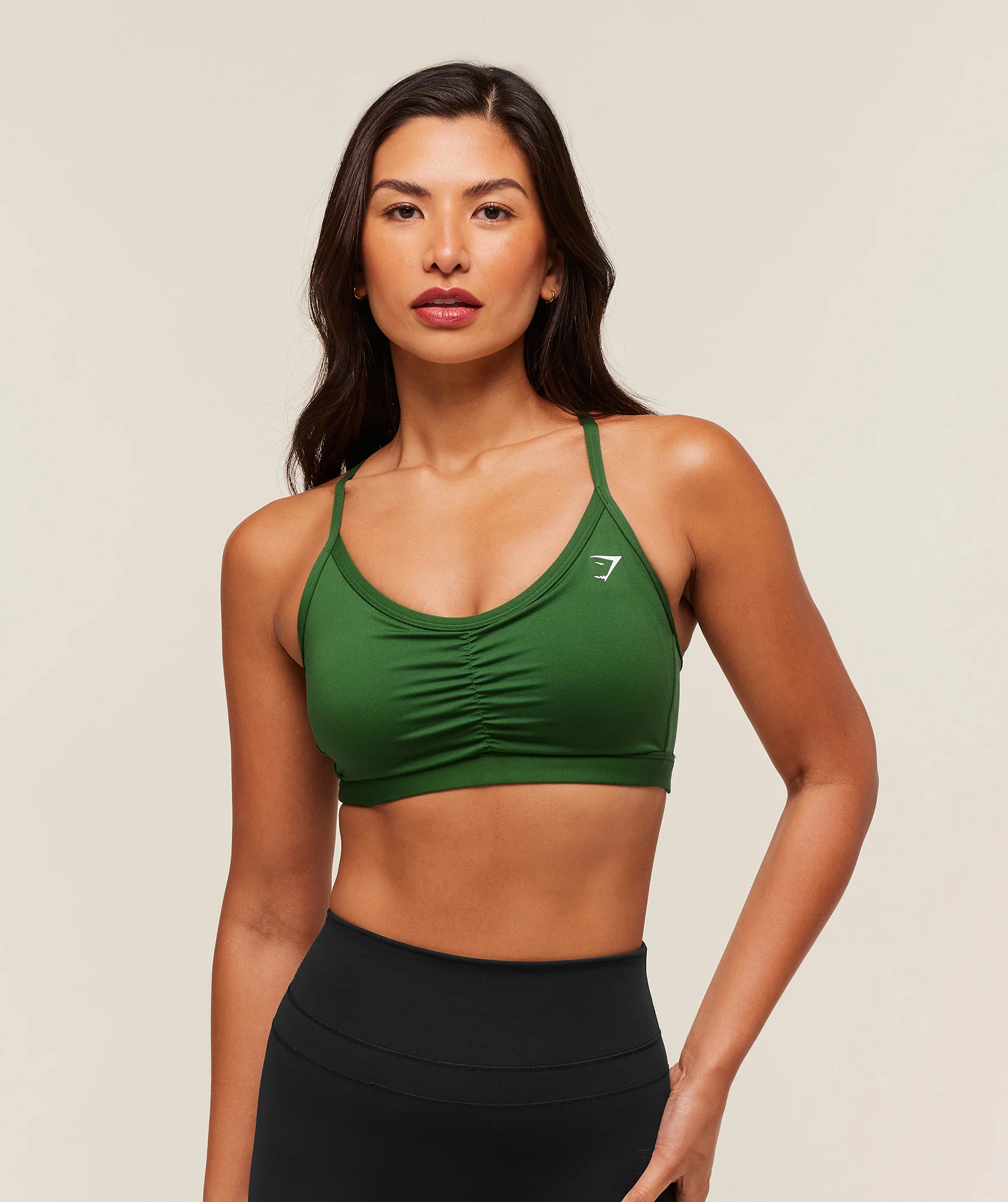 Ruched Sports Bra – Athletic Green