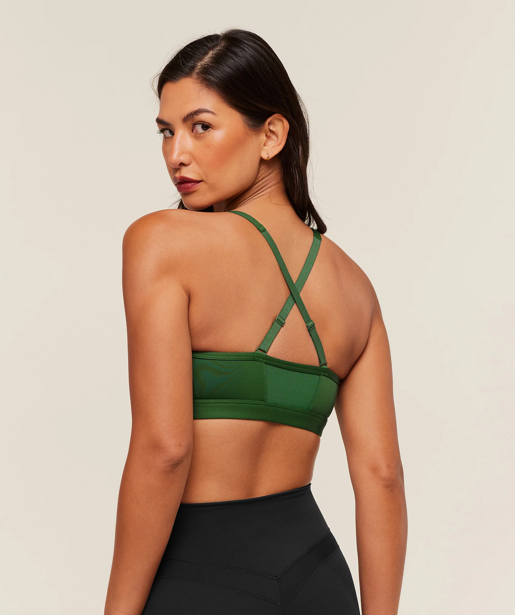 Ruched Sports Bra – Athletic Green