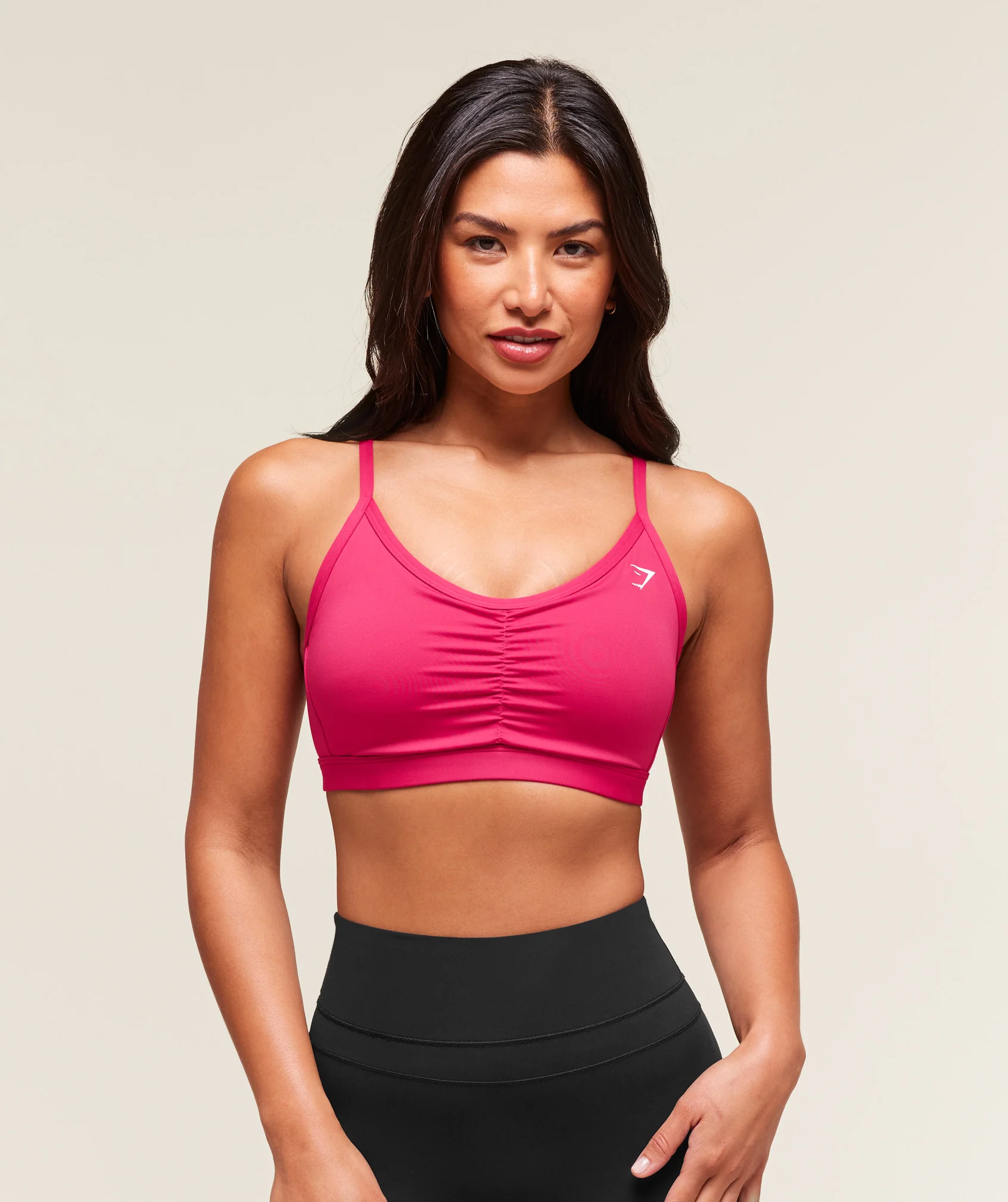 Ruched Sports Bra – Build Pink
