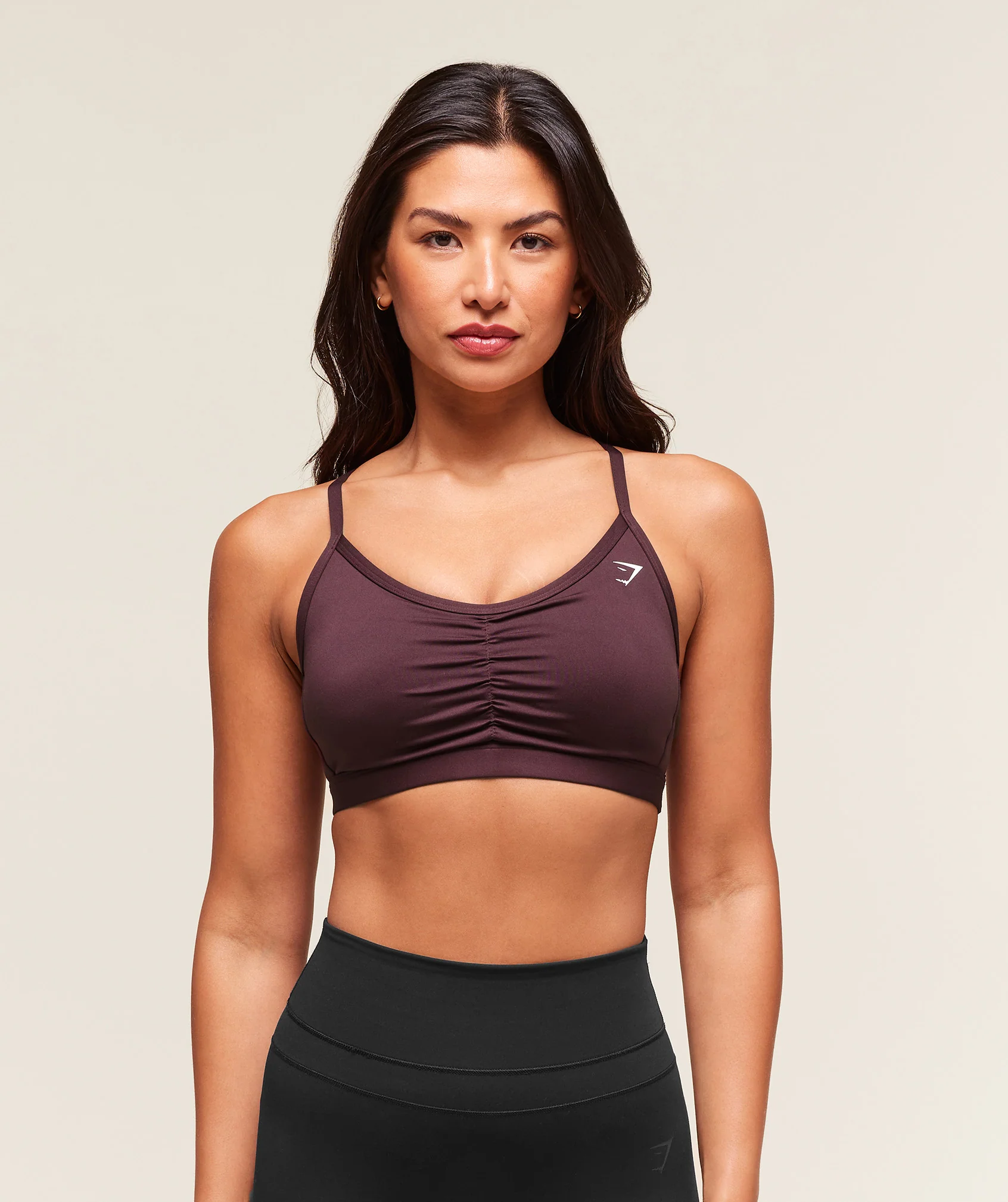 Ruched Sports Bra – Cherry Purple