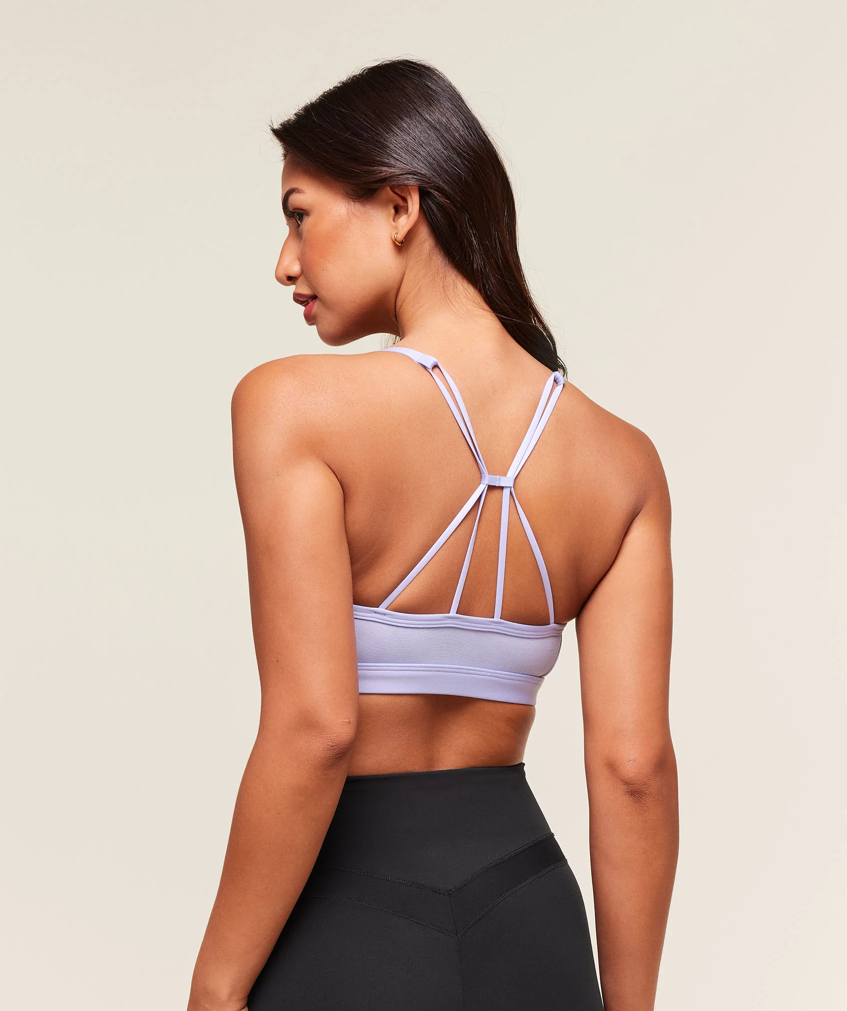 Ruched Strappy Sports Bra – Peri Blue
