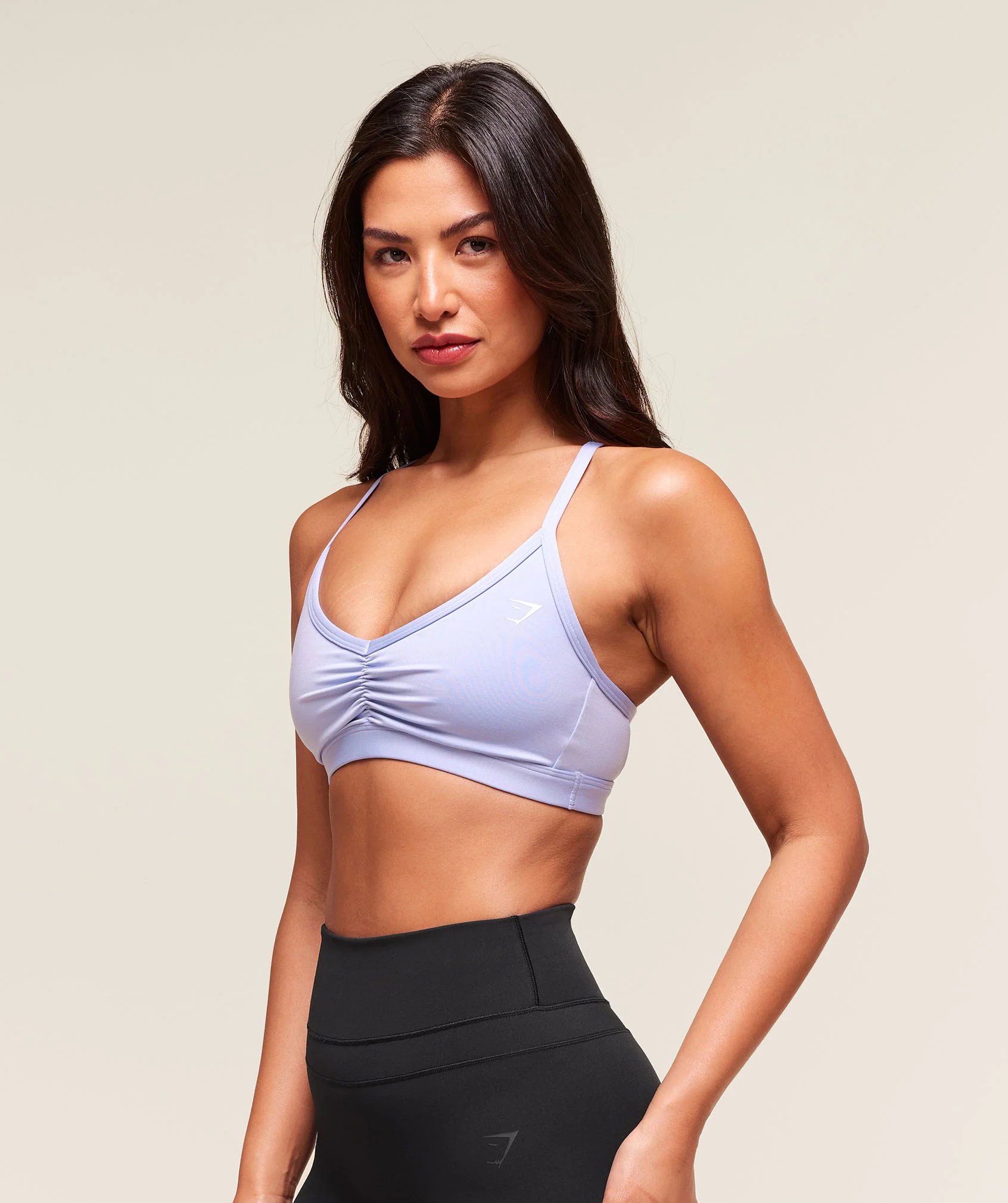 Ruched Strappy Sports Bra – Peri Blue - Imagen 2