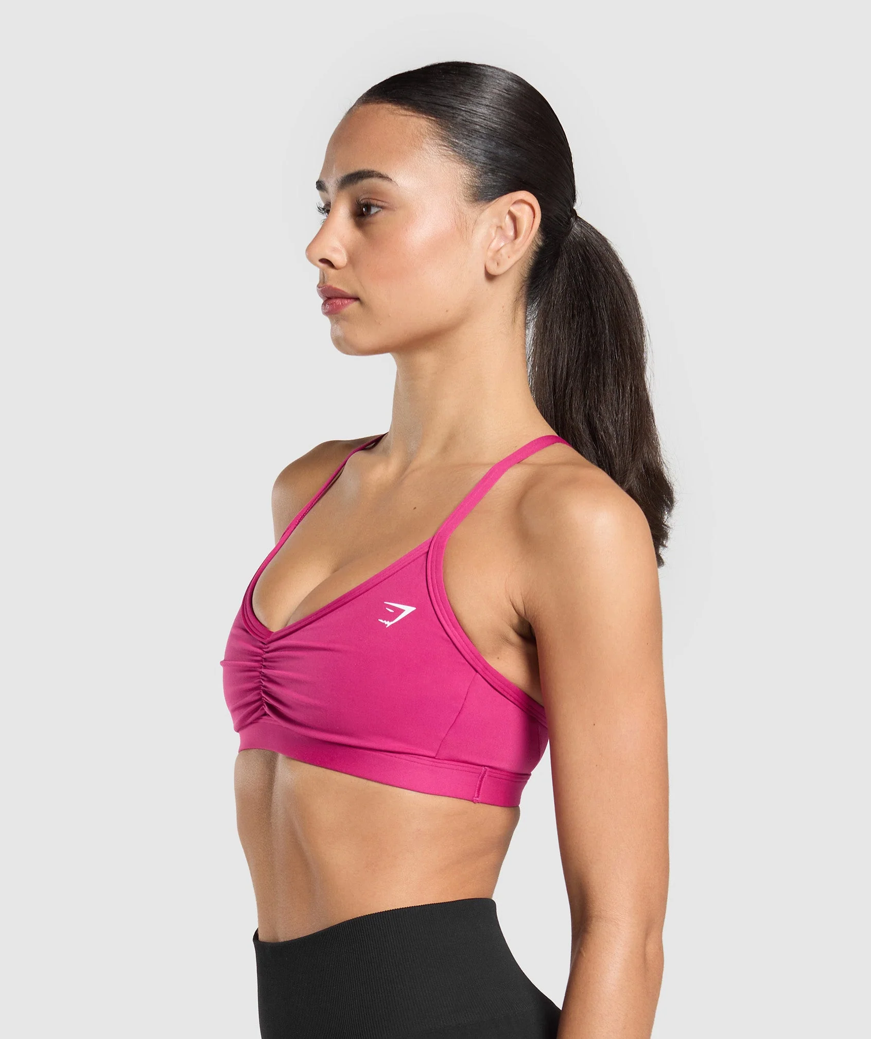 Ruched Strappy Sports Bra – Winning Pink - Imagen 2