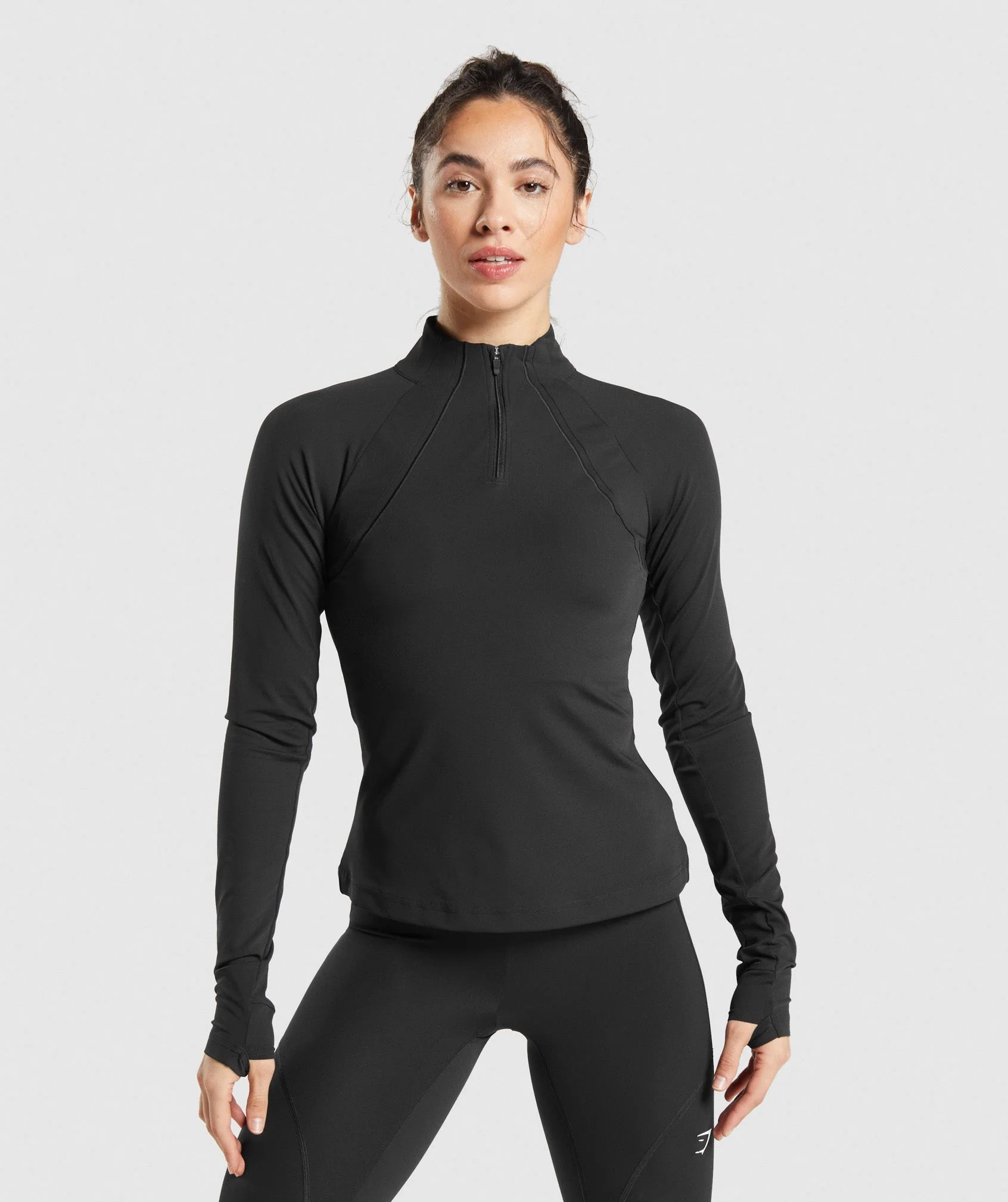 Running 1/4 Zip – Black