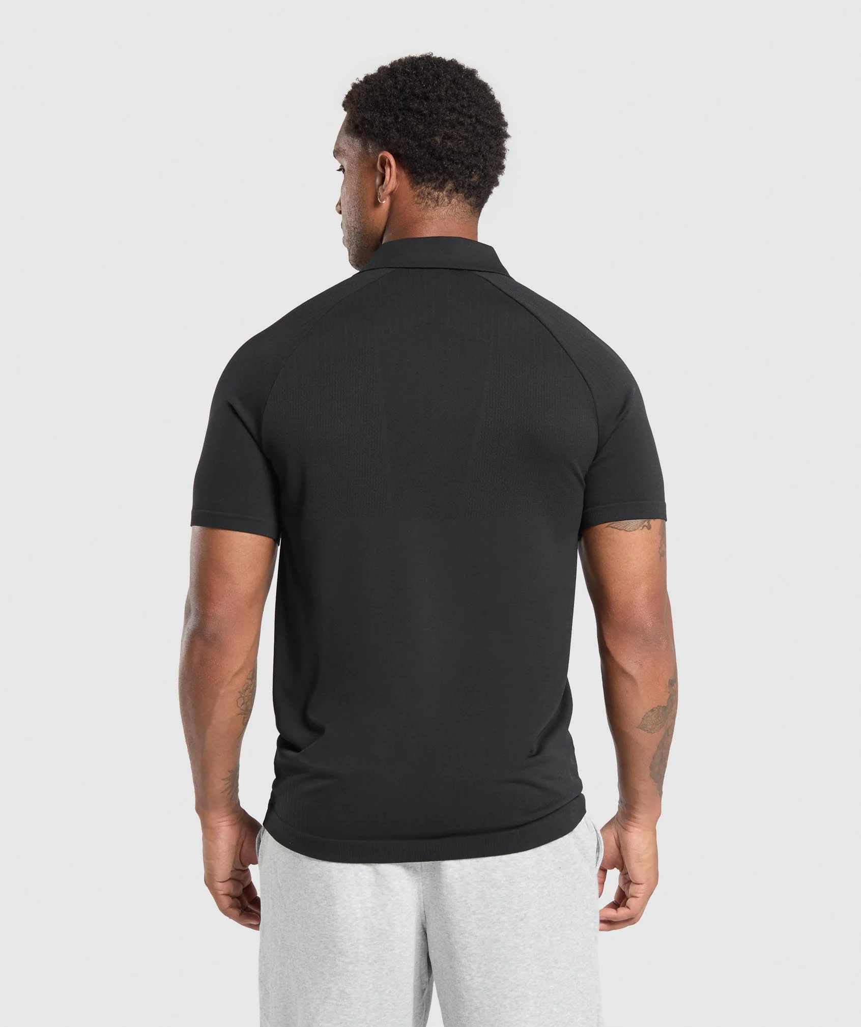 Seamless Polo Shirt – Black