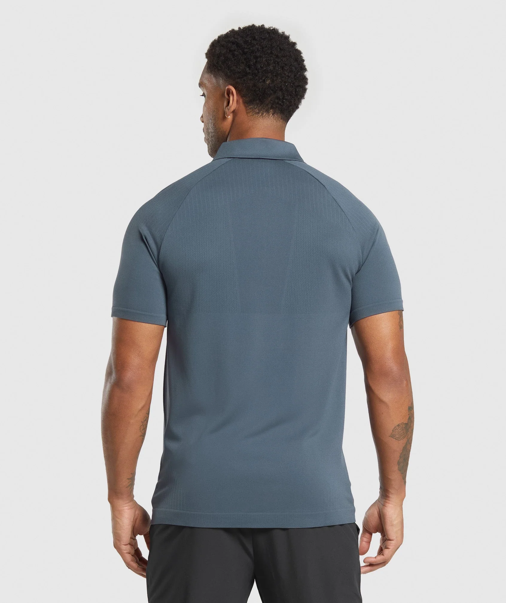 Seamless Polo Shirt – Titanium Blue