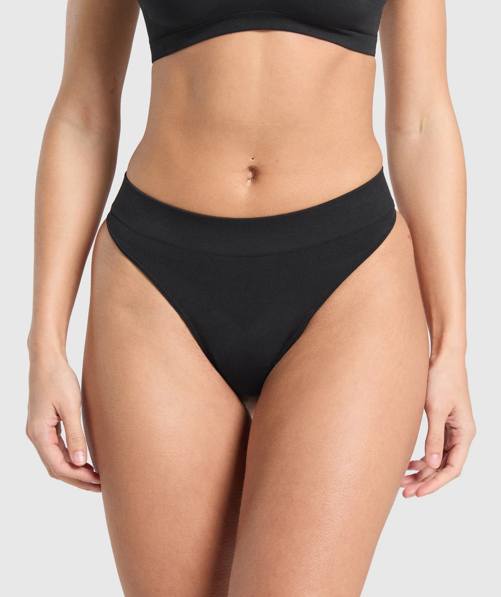 Seamless Thong 3pk – Black