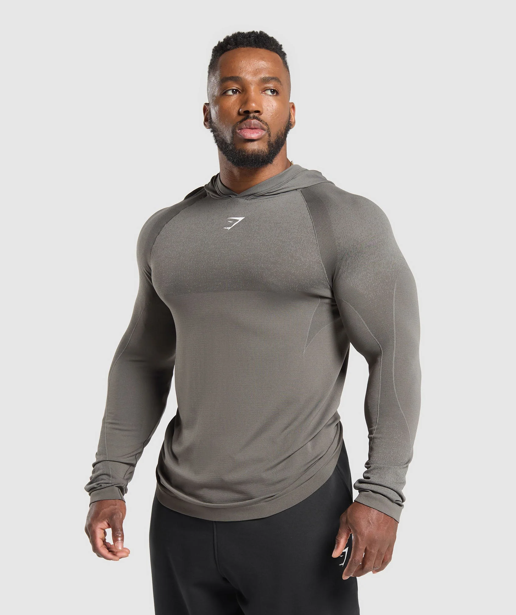 Shadow Seamless Hoodie – Meteor Grey - Imagen 2