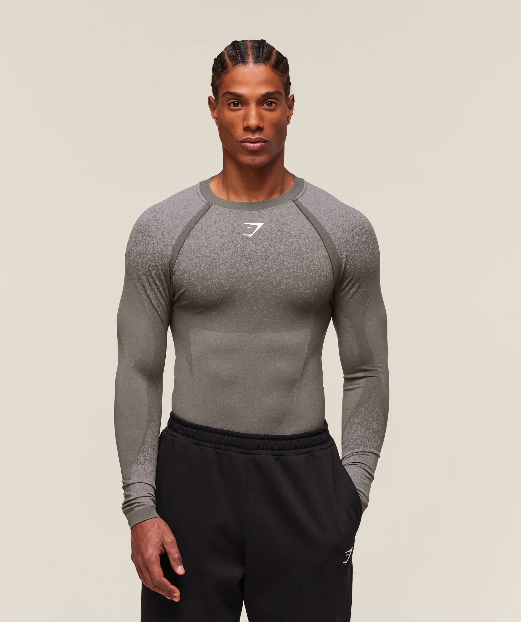 Shadow Seamless Long Sleeve T-Shirt – Meteor Grey