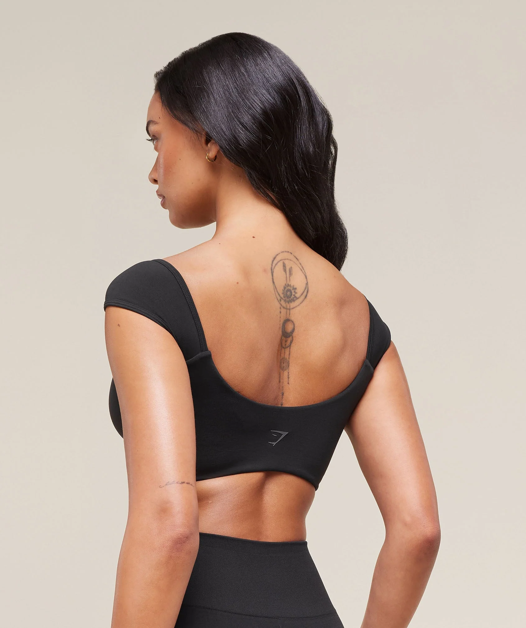 Soft Sculpt Cap Sleeve Bralette – Black