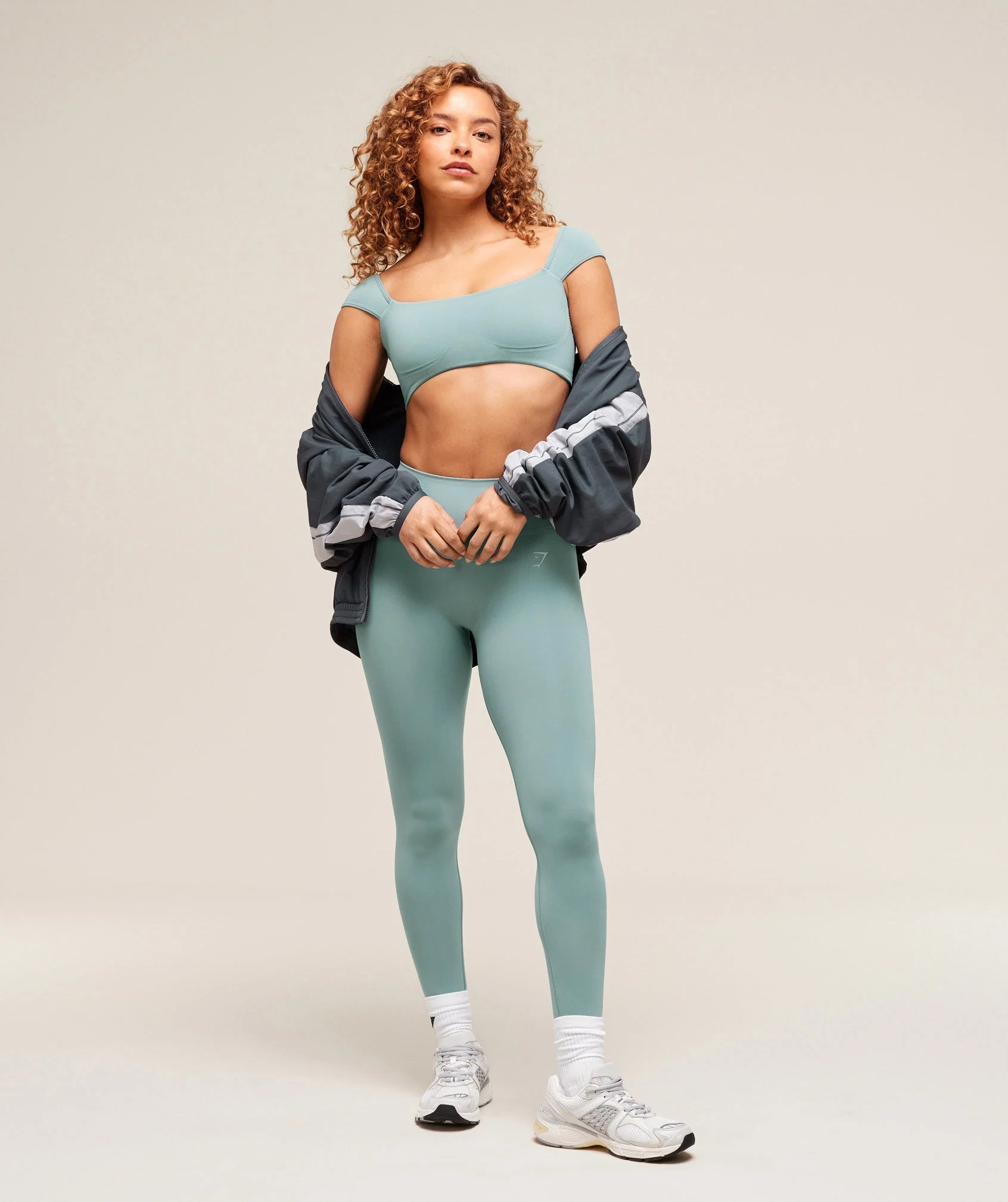 Soft Sculpt Cap Sleeve Bralette – Rest Blue - Imagen 2