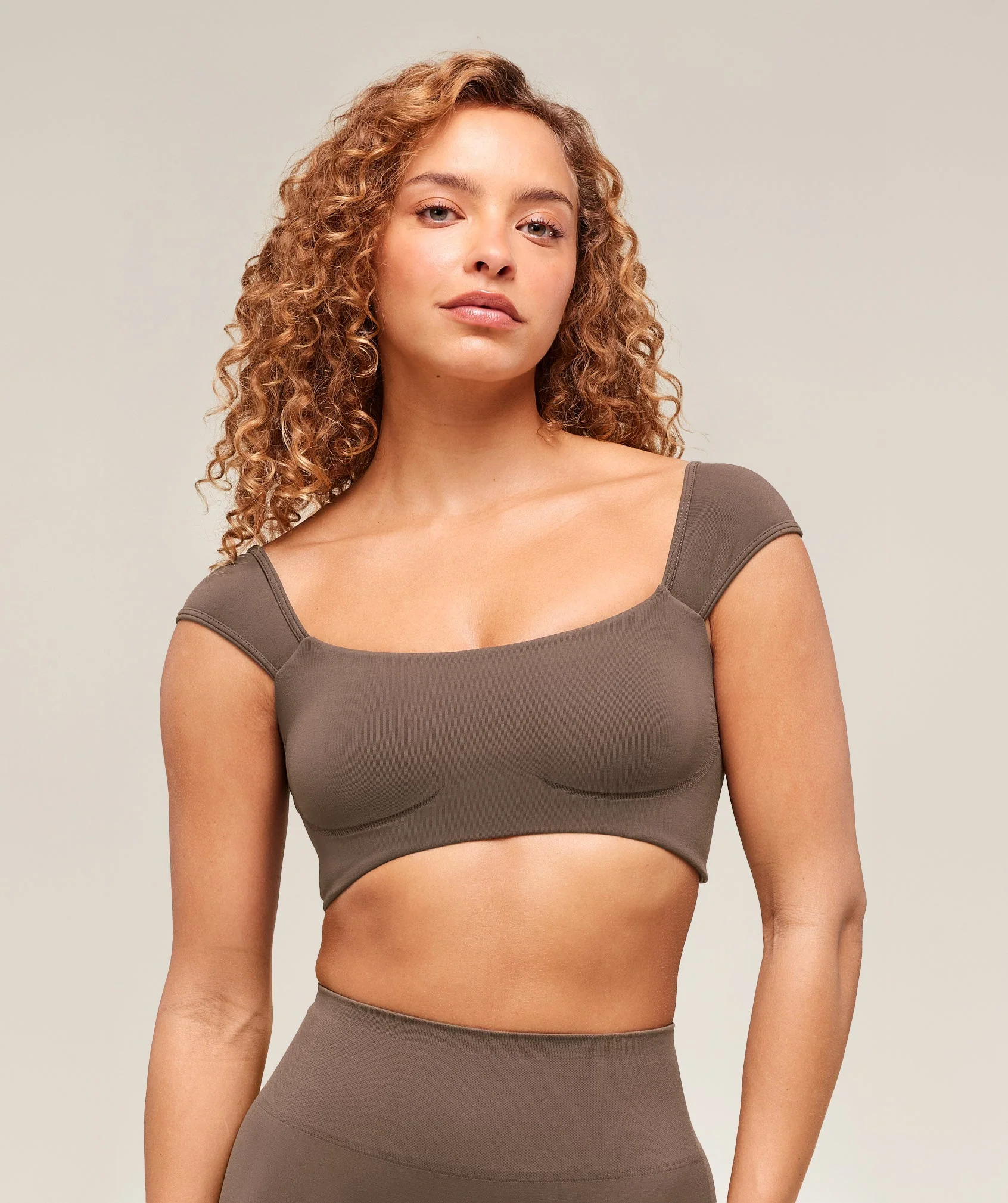 Soft Sculpt Cap Sleeve Bralette – Walnut Brown
