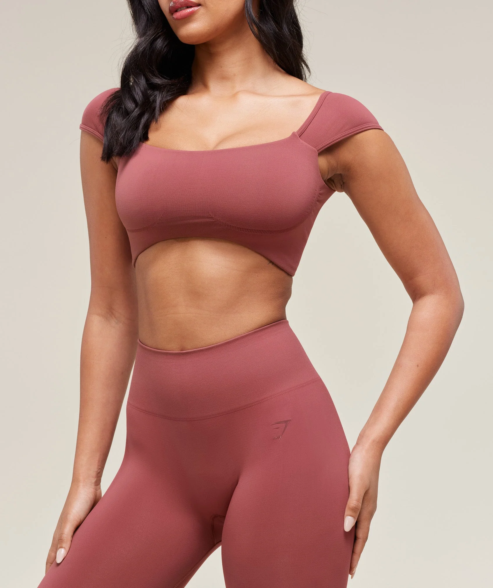 Soft Sculpt Cap Sleeve Bralette – Washed Berry Pink - Imagen 2