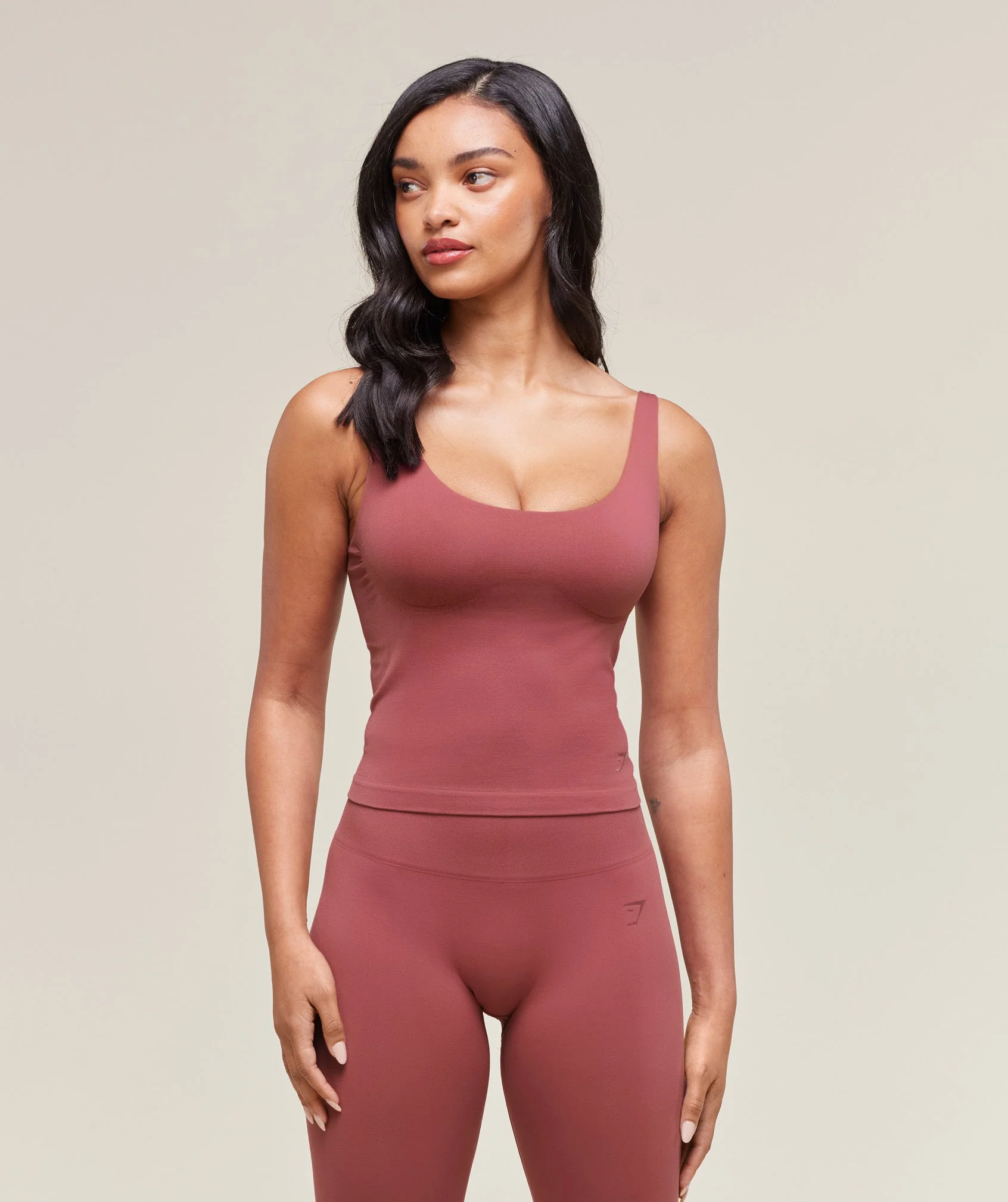 Soft Sculpt Tank With Shelf – Washed Berry Pink
