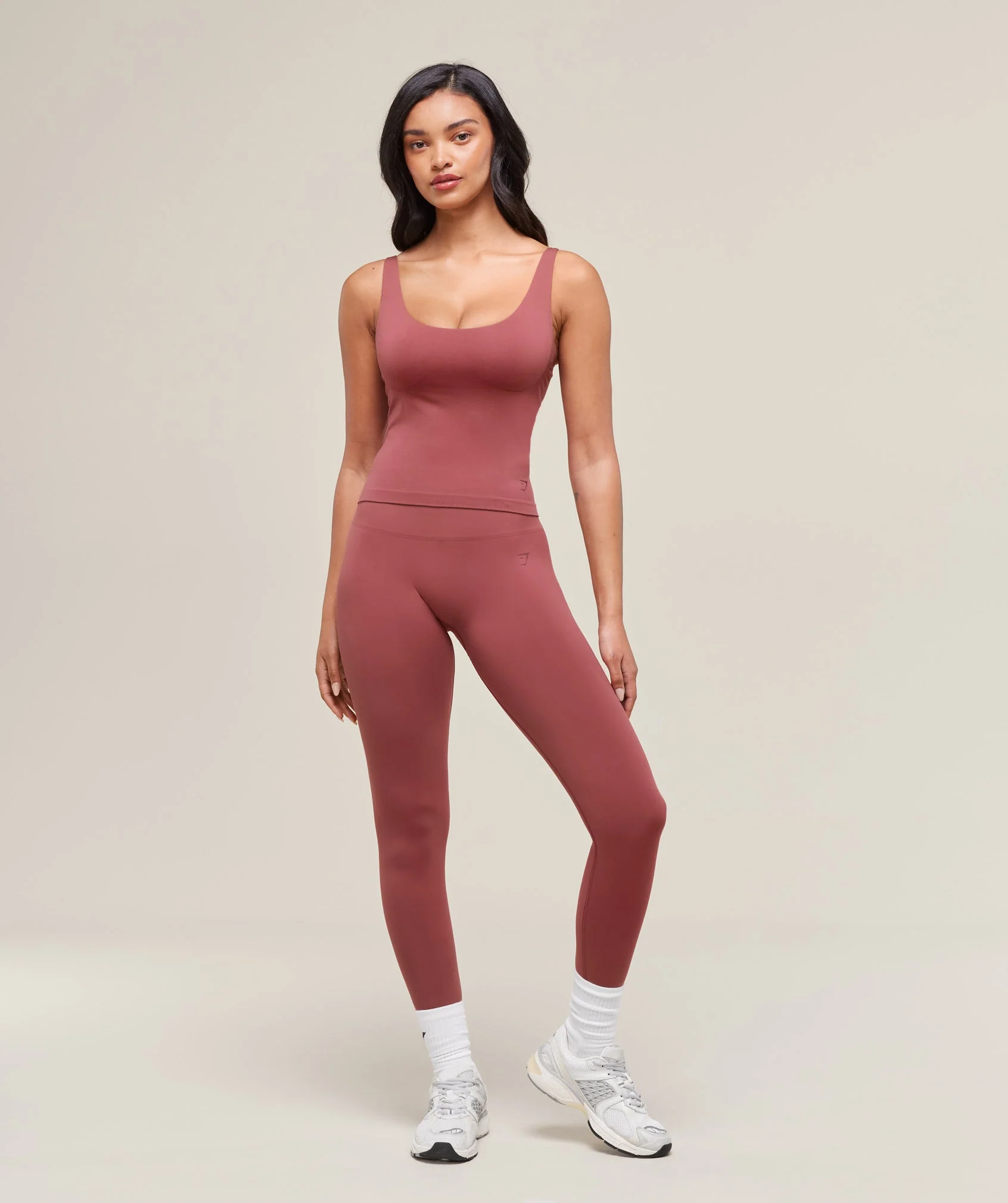 Soft Sculpt Tank With Shelf – Washed Berry Pink - Imagen 2