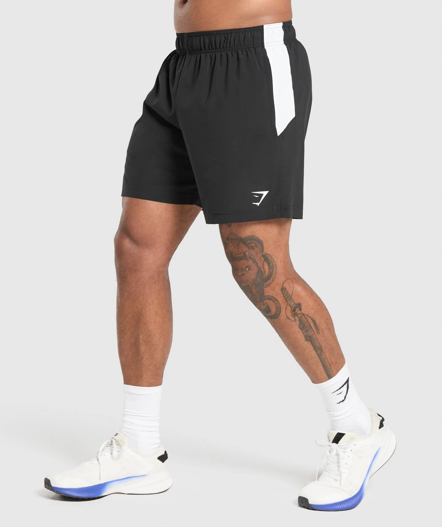 Sport Panel 7″ Shorts – Black/White