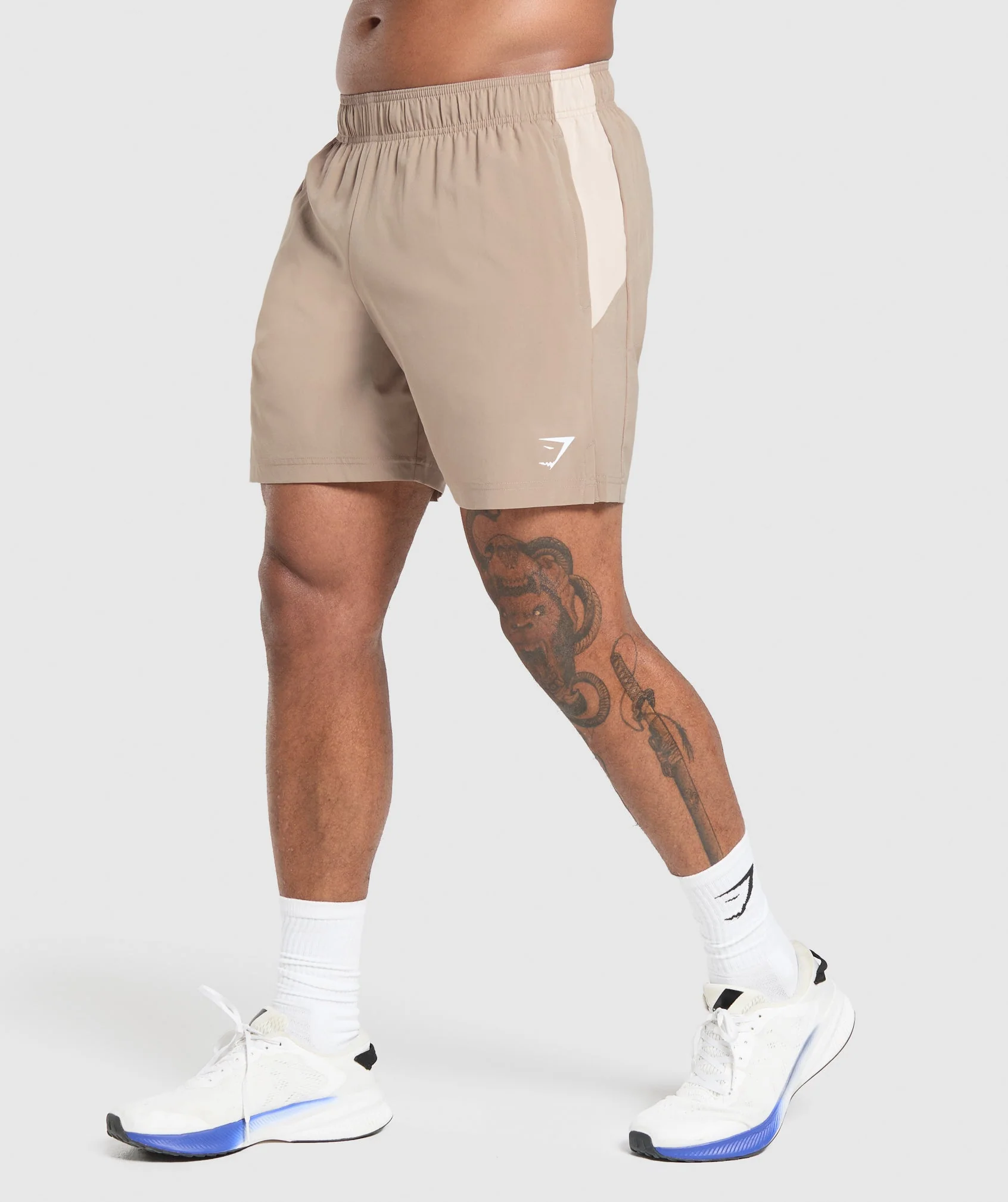 Sport Panel 7″ Shorts – Cement Brown/Pebble Grey